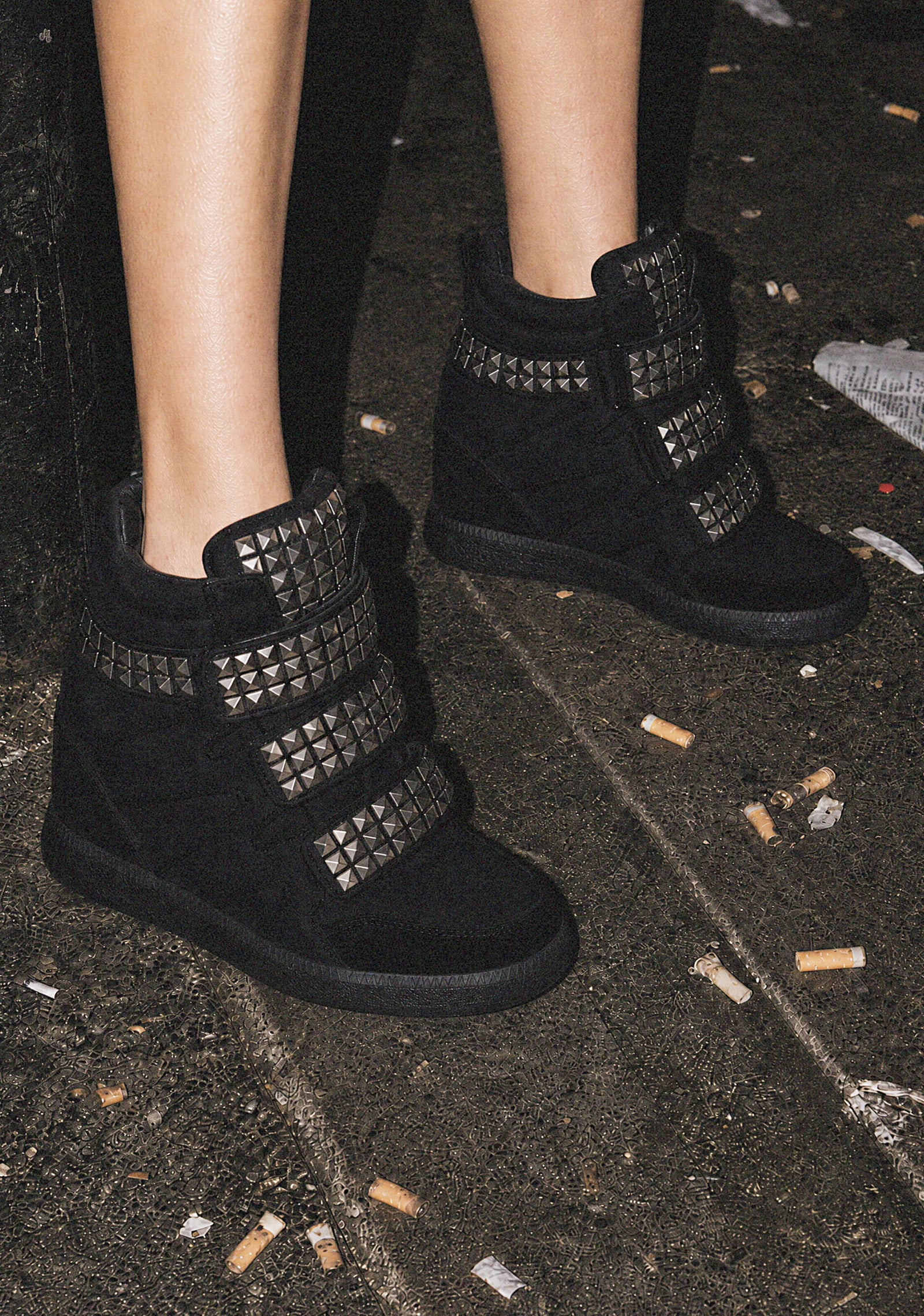 Ambient Wedge Sneakers With Studs