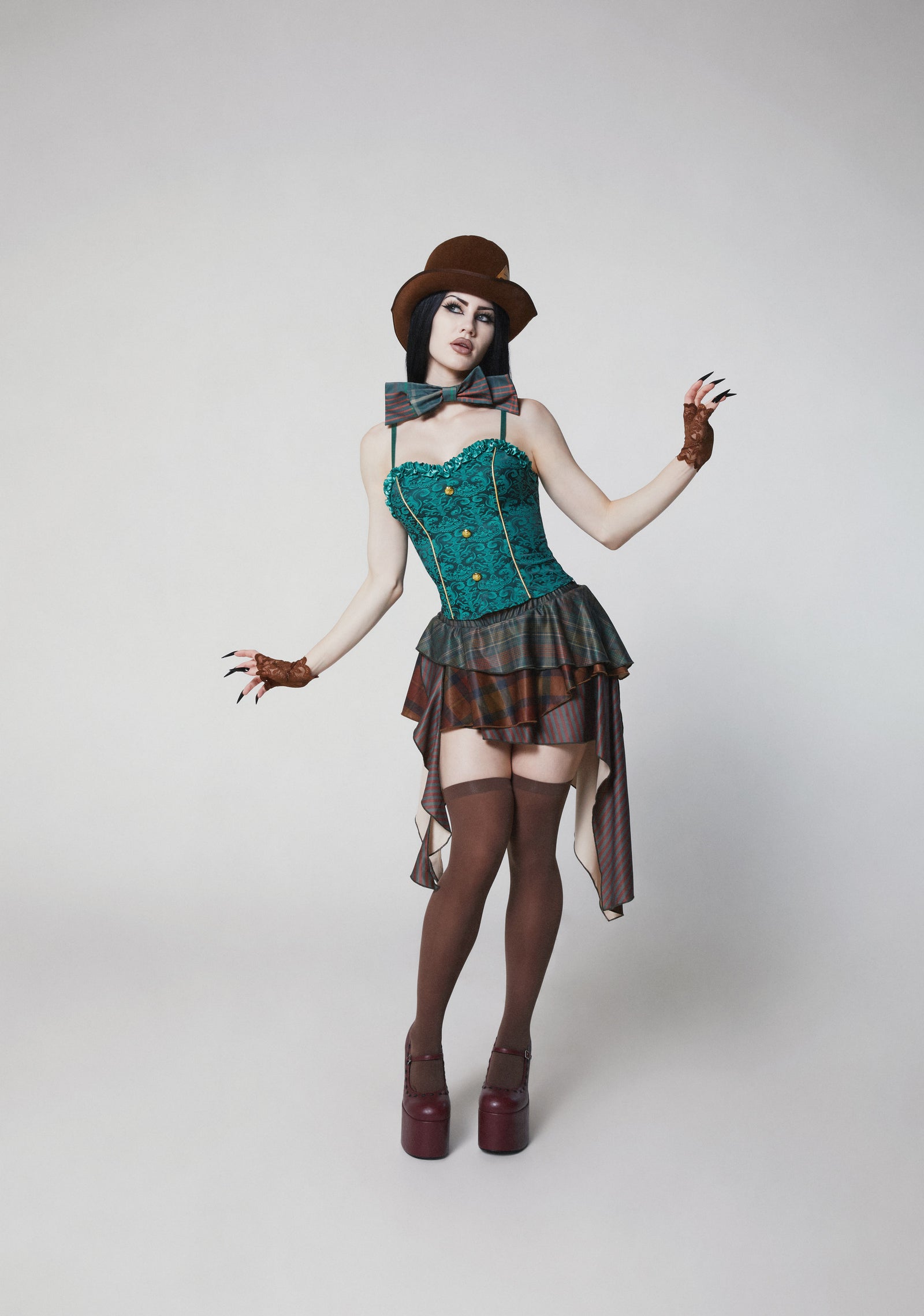 Mad Hatter Corset Costume Set