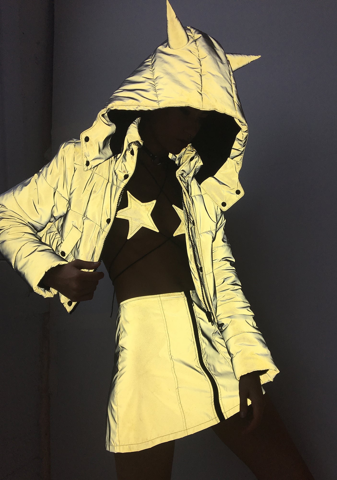 Club Exx Savage Signalz Reflective Jacket – Dolls Kill