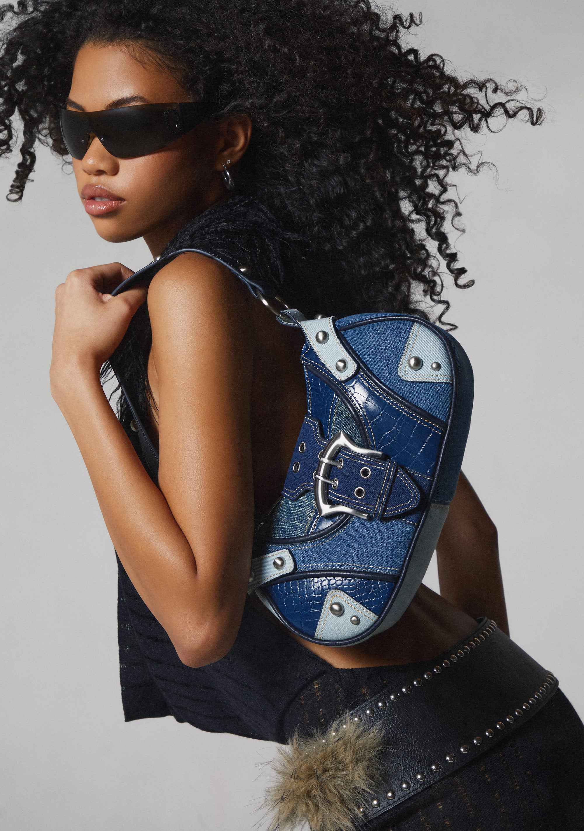 Savage Ways Denim Shoulder Bag