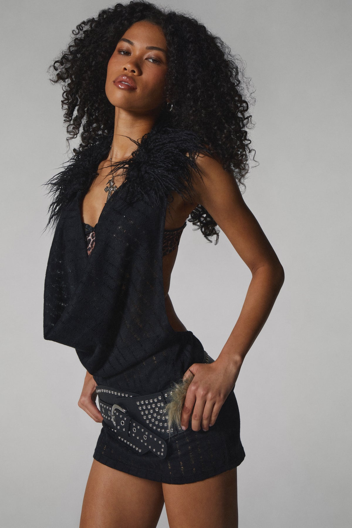 Cheri Halter Dress - Black