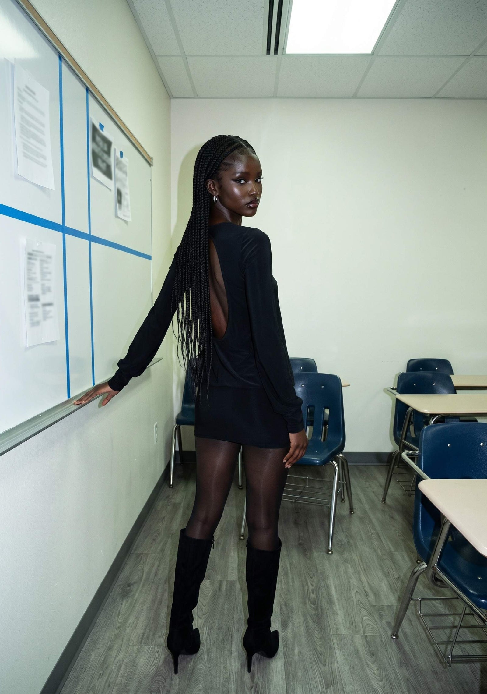 Class Clique Long Sleeve Dress - Black