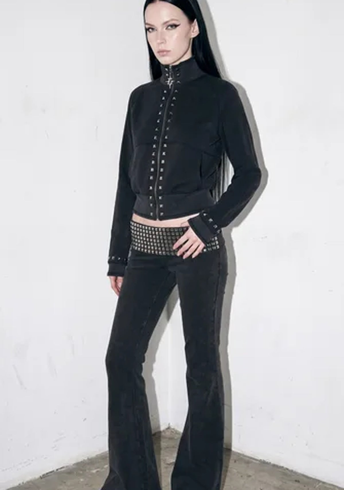 Reloop Studded Zip Track Jacket