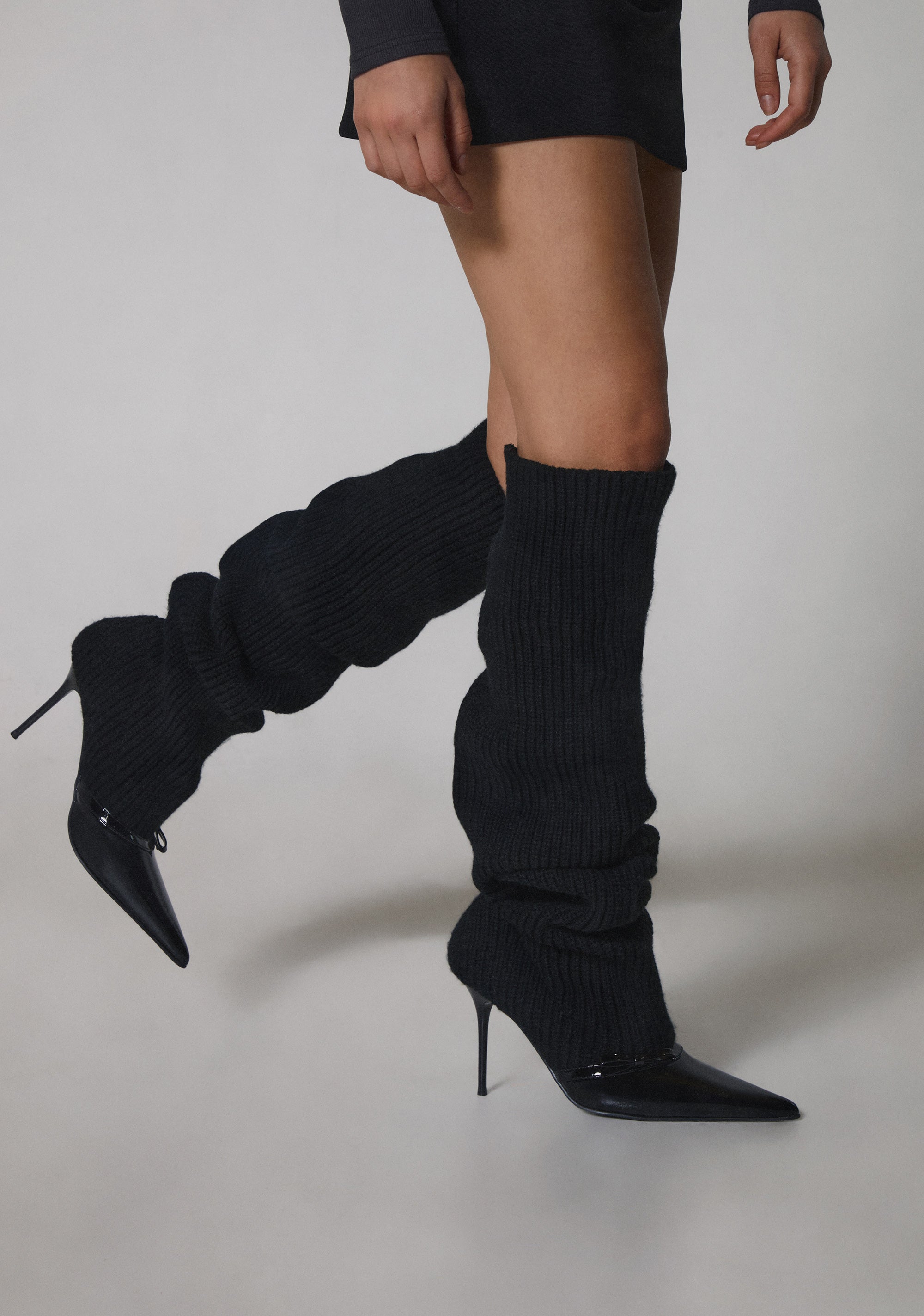 Hot Shot Knit Heeled Boots