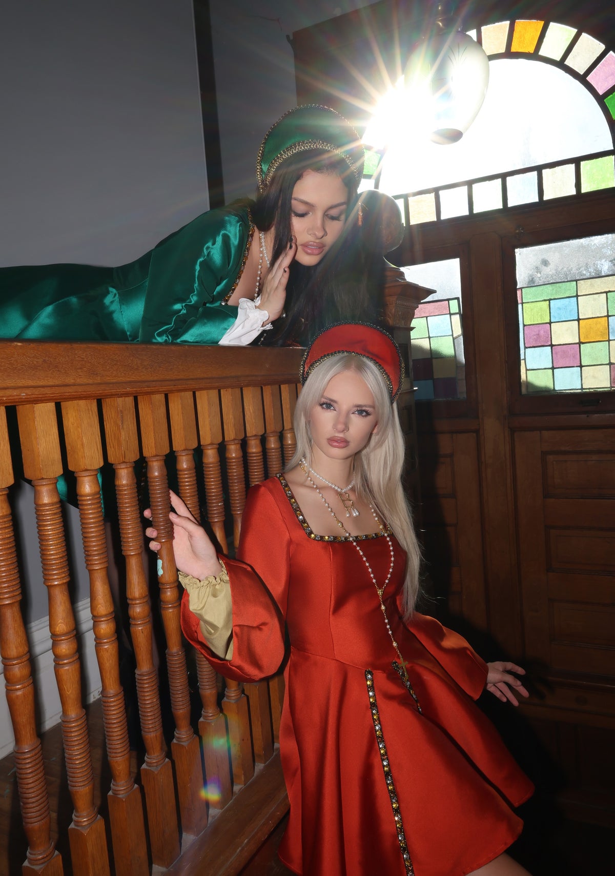 Tudor Renaissance Dress Costume - Orange