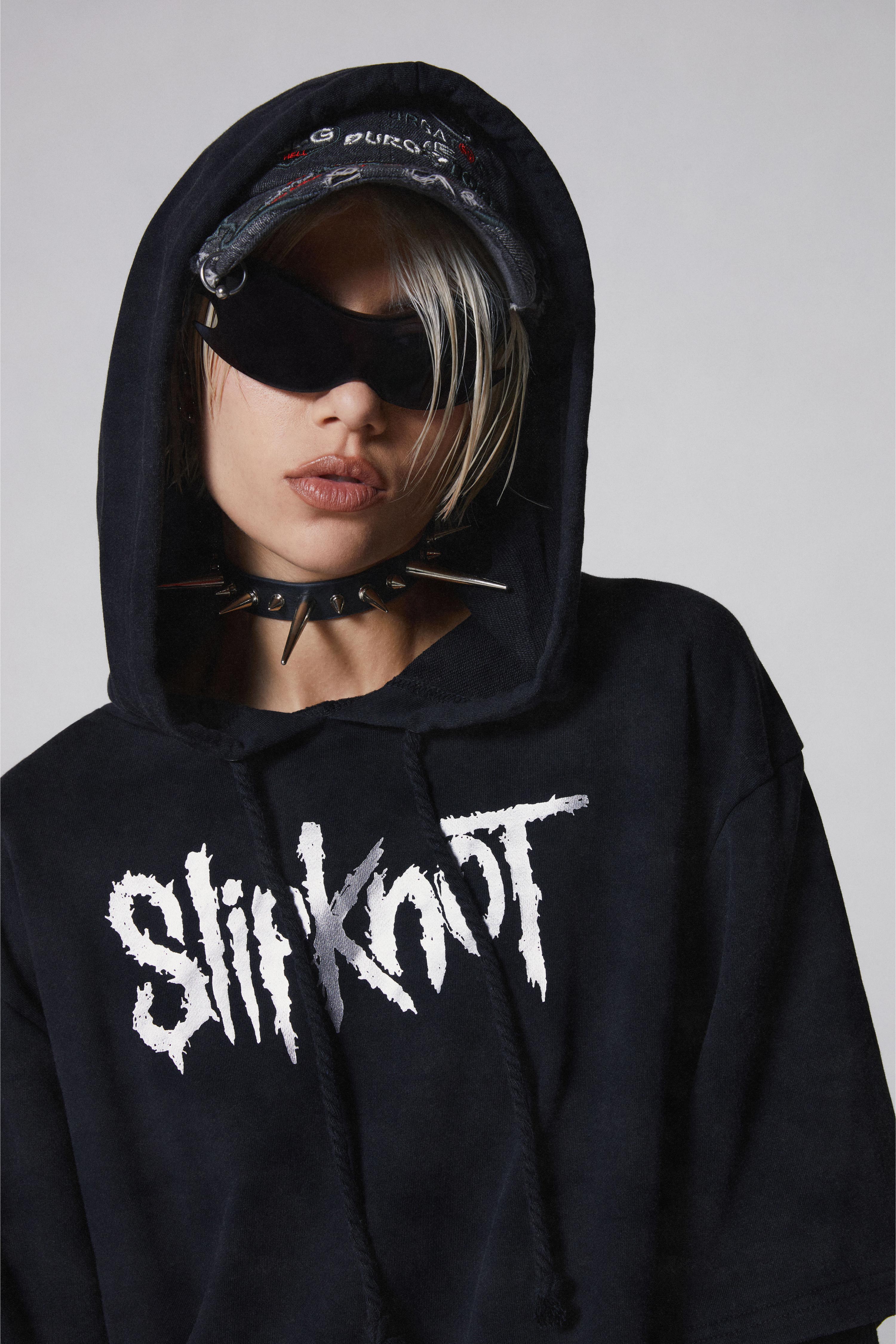 Dolls Kill x Slipknot Two Fer Hoodie - Black