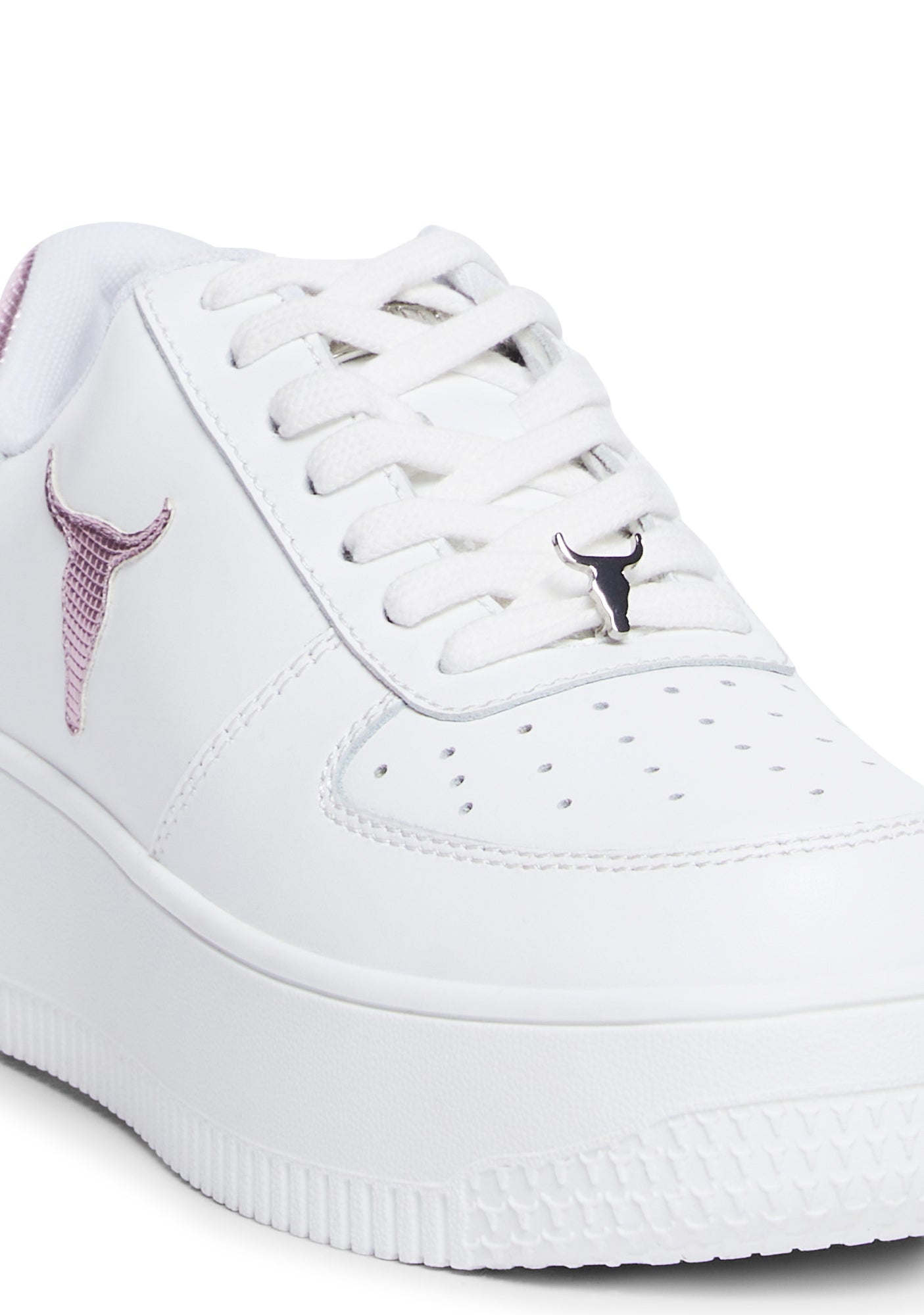 Windsor Smith Leather Platform Sneakers White Cherry Blossom Reptile Dolls Kill
