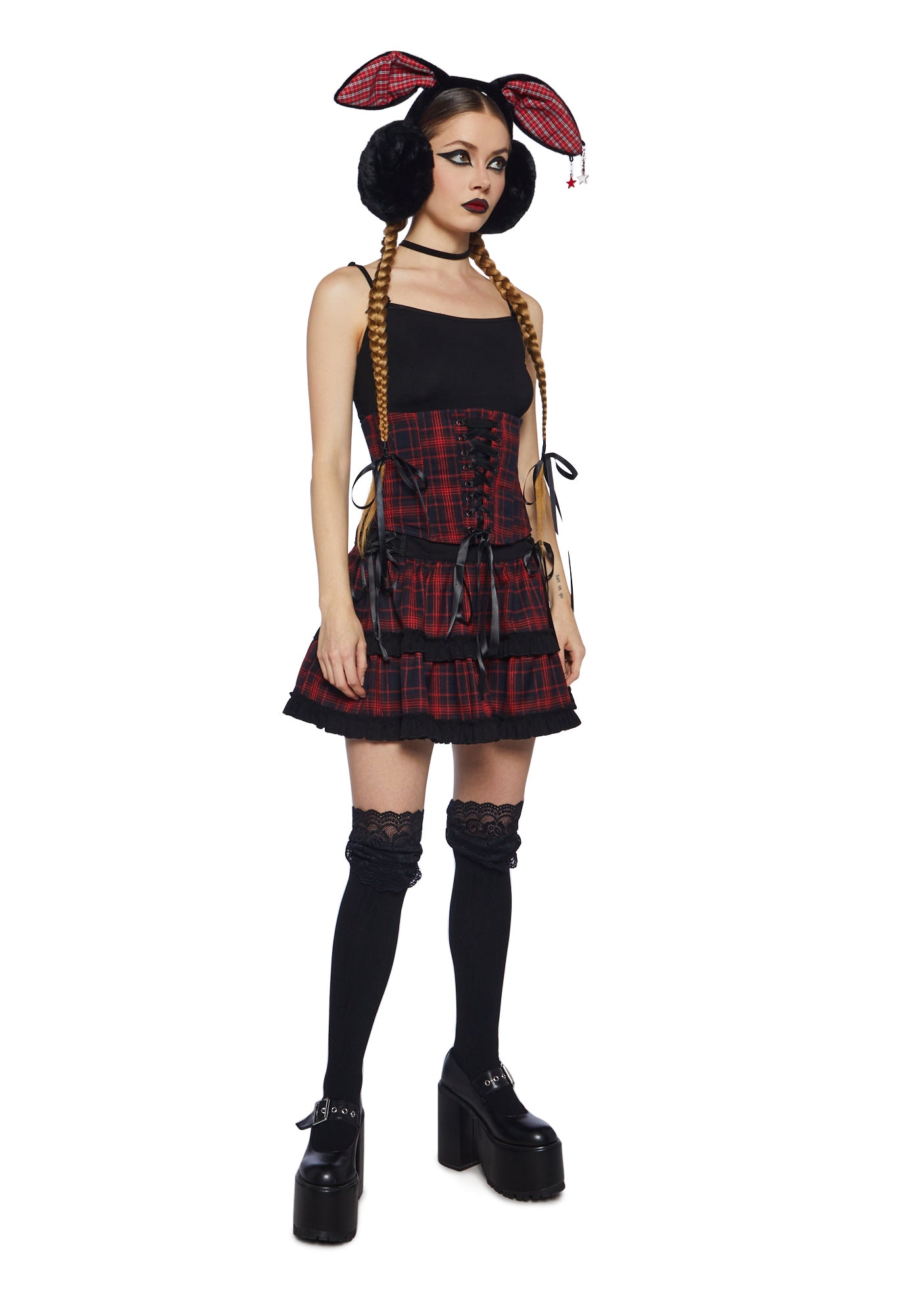 Goth Grooves Mini Skirt
