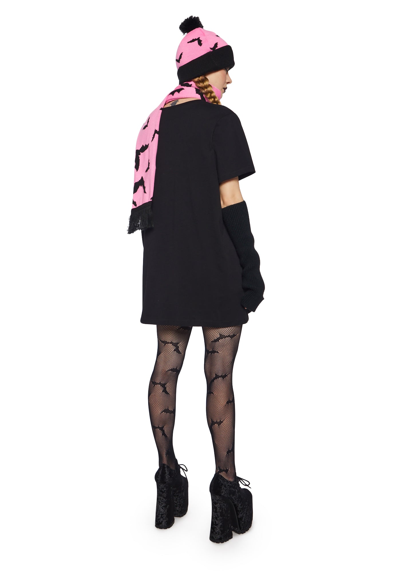 Sweet Bat Behavior Beanie And Scarf Set