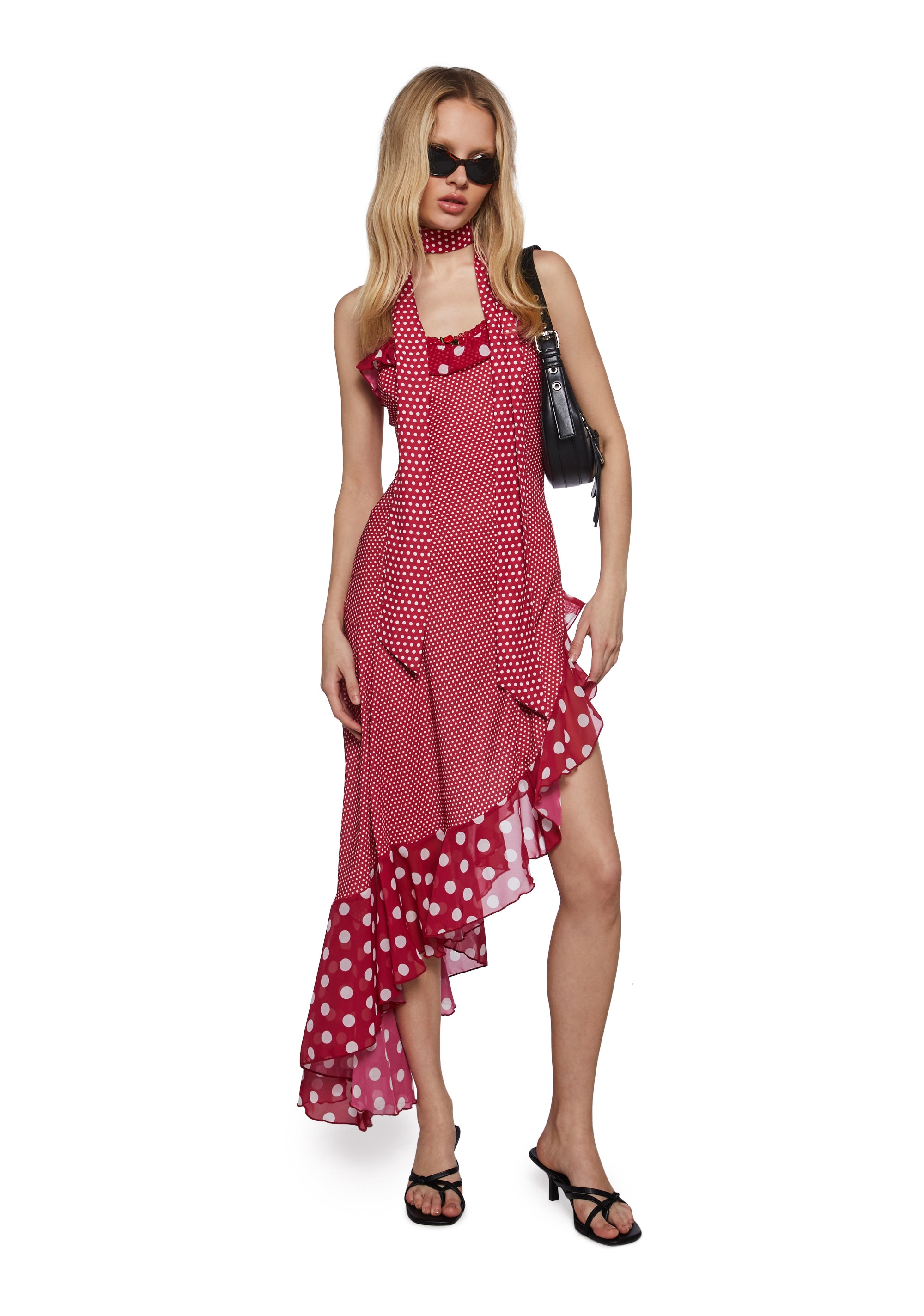 Spanish Sunset Asymmetrical Midi Dress