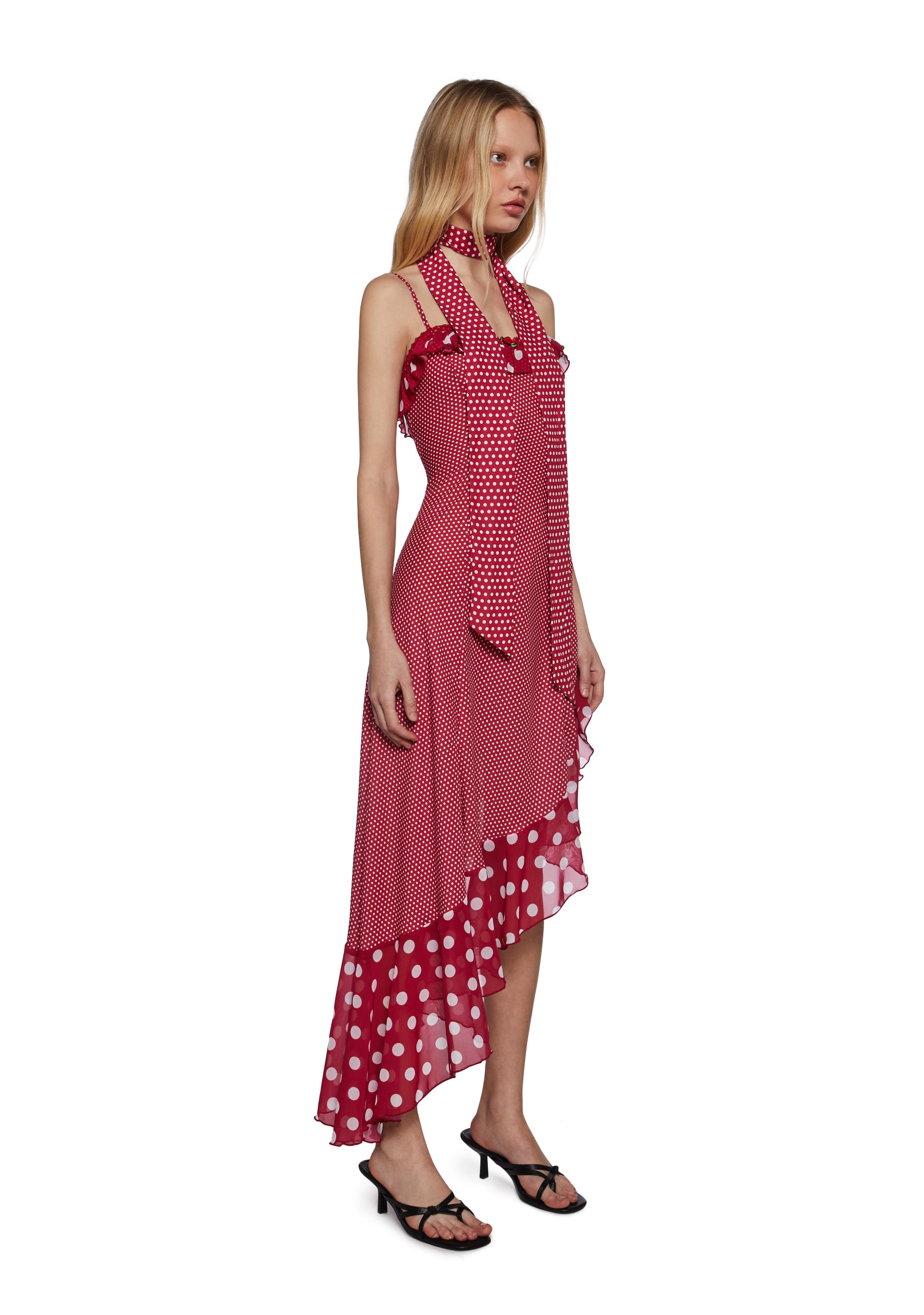 Spanish Sunset Asymmetrical Midi Dress