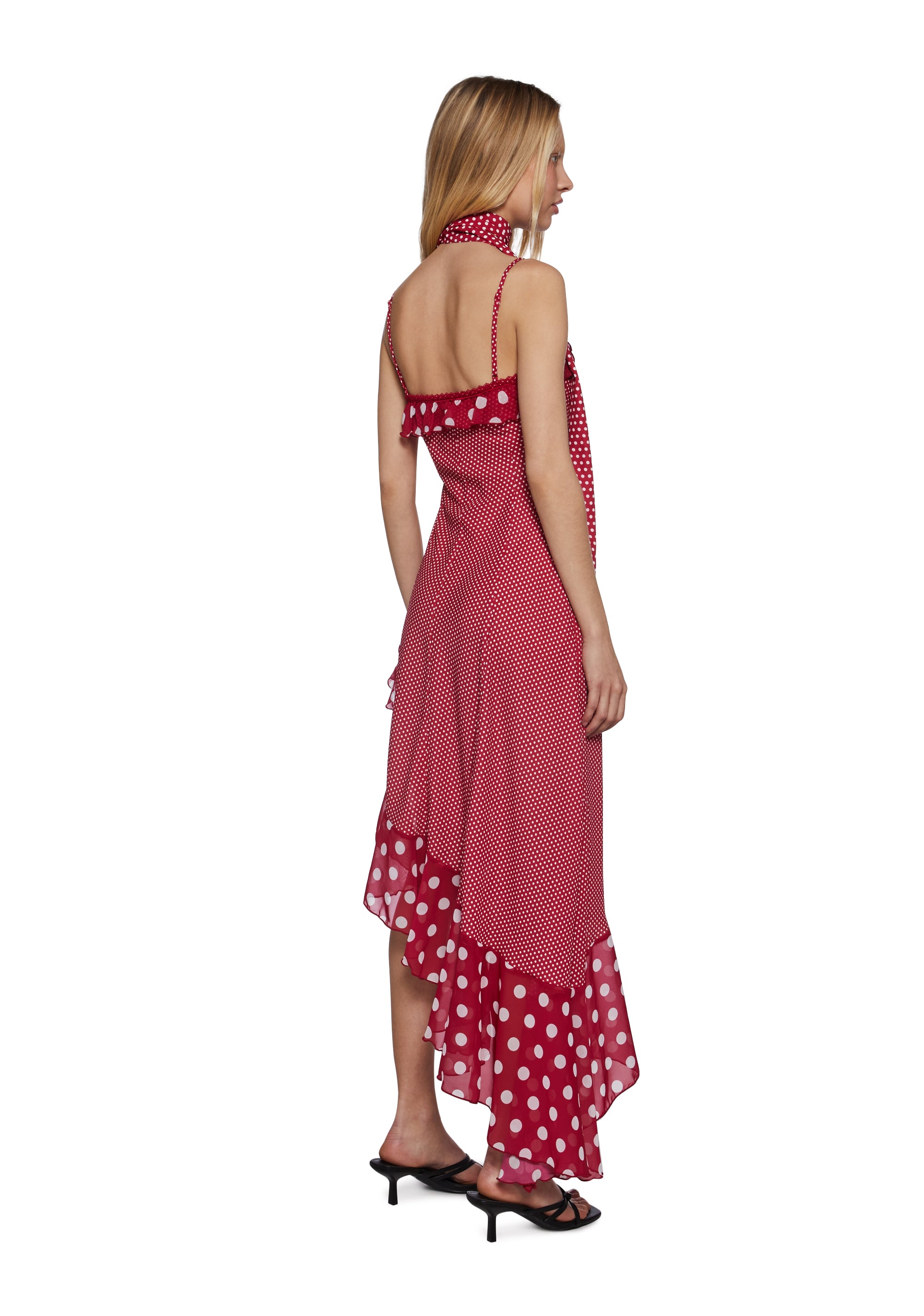 Spanish Sunset Asymmetrical Midi Dress