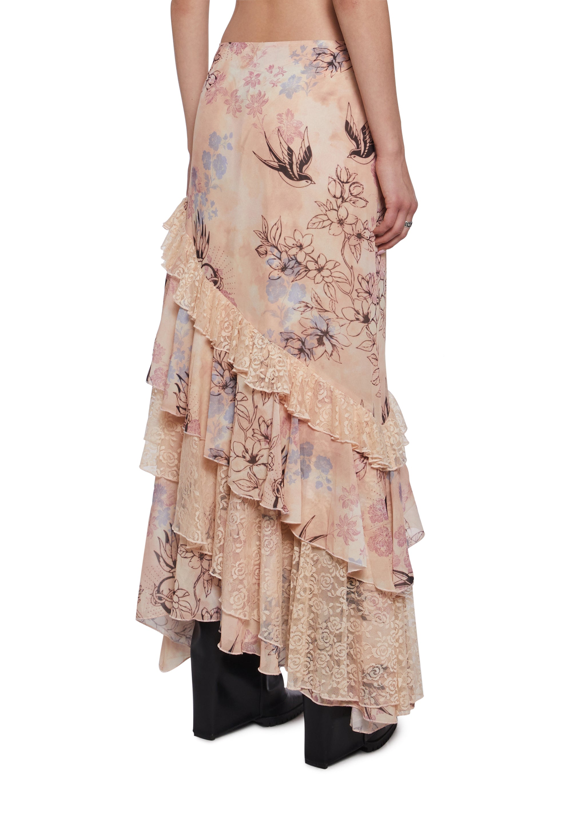 ★PISCESS★Floral Lace Skirt★Brown★大人気★ Lace Long Sleeve and Floral Skirt Two-Piece Set | David's Bridal