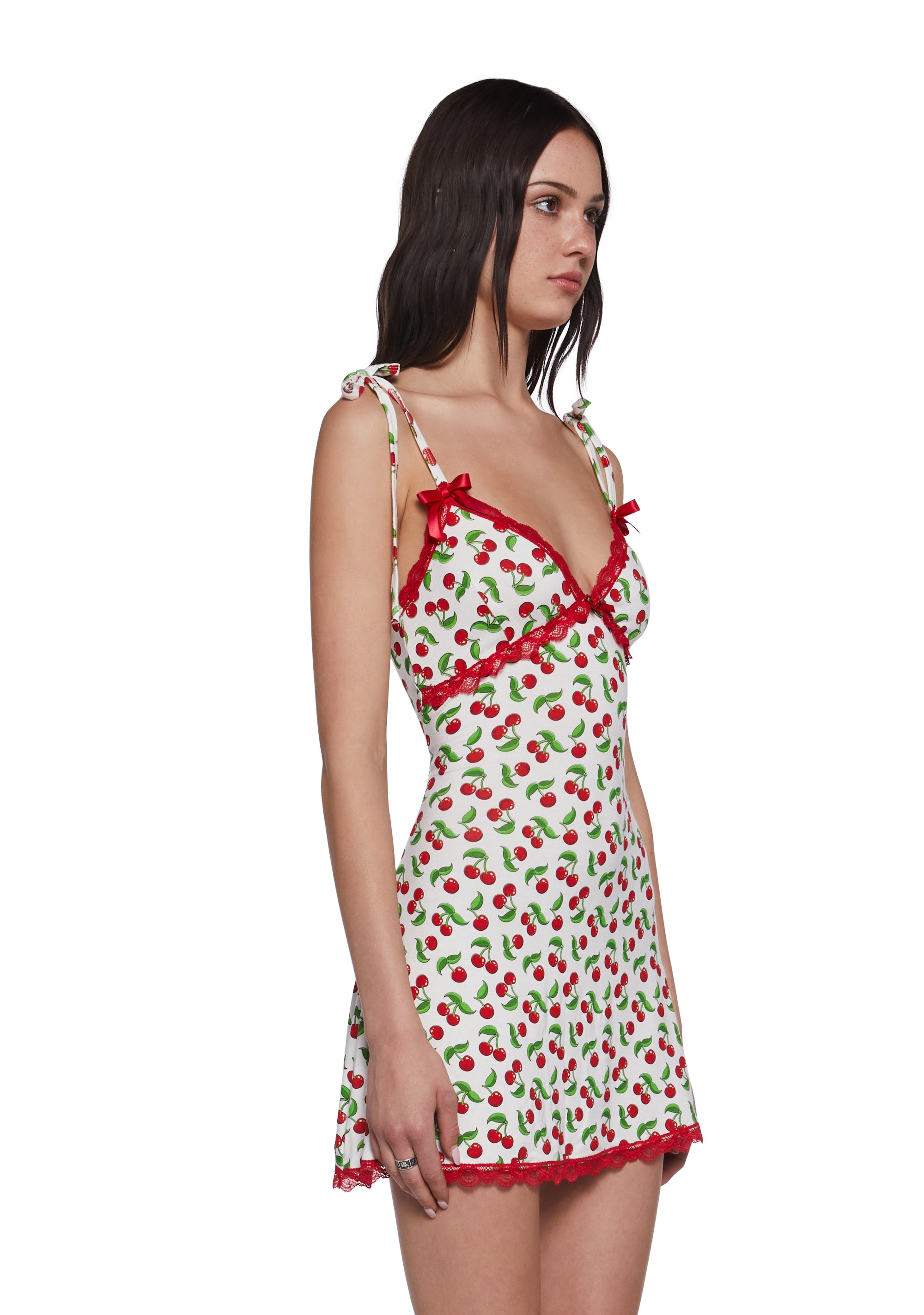 Womens Cherry Mini Cotton Dress Sugar Thrillz - Multi – Dolls Kill