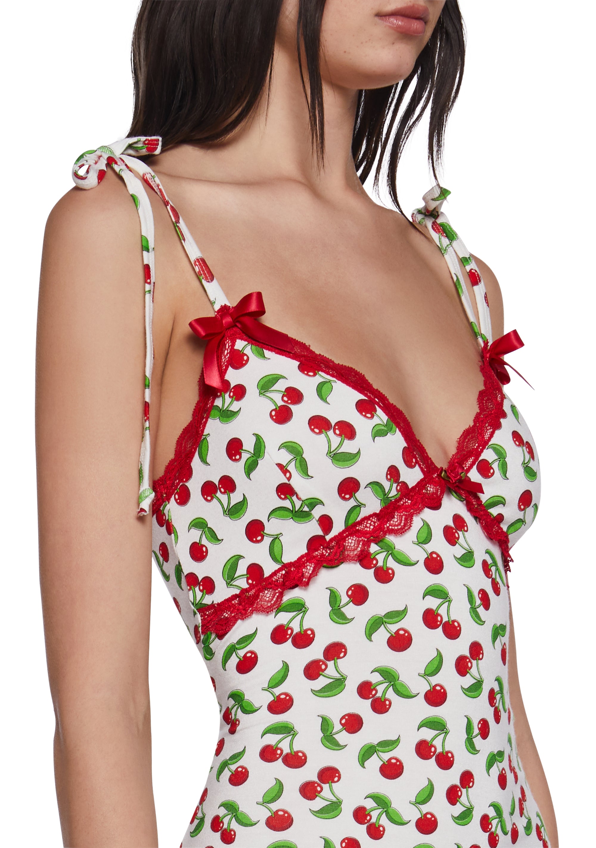 Womens Cherry Mini Cotton Dress Sugar Thrillz - Multi – Dolls Kill