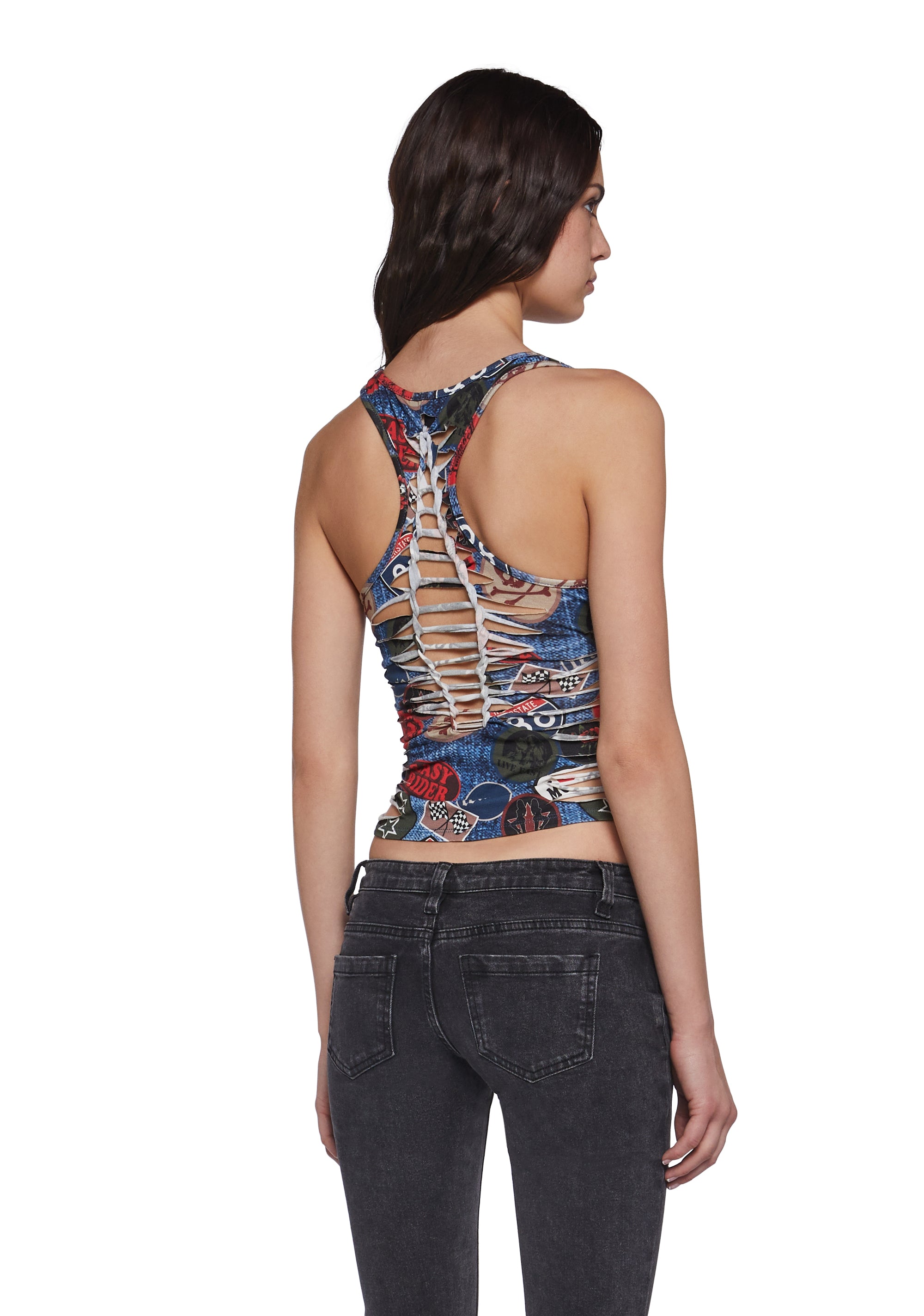 Sightseeing Slashed Tank Top