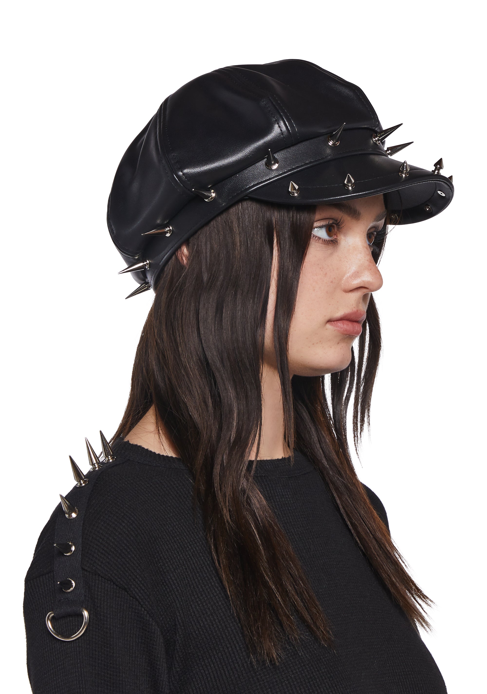 SPIKED BIKER HAT