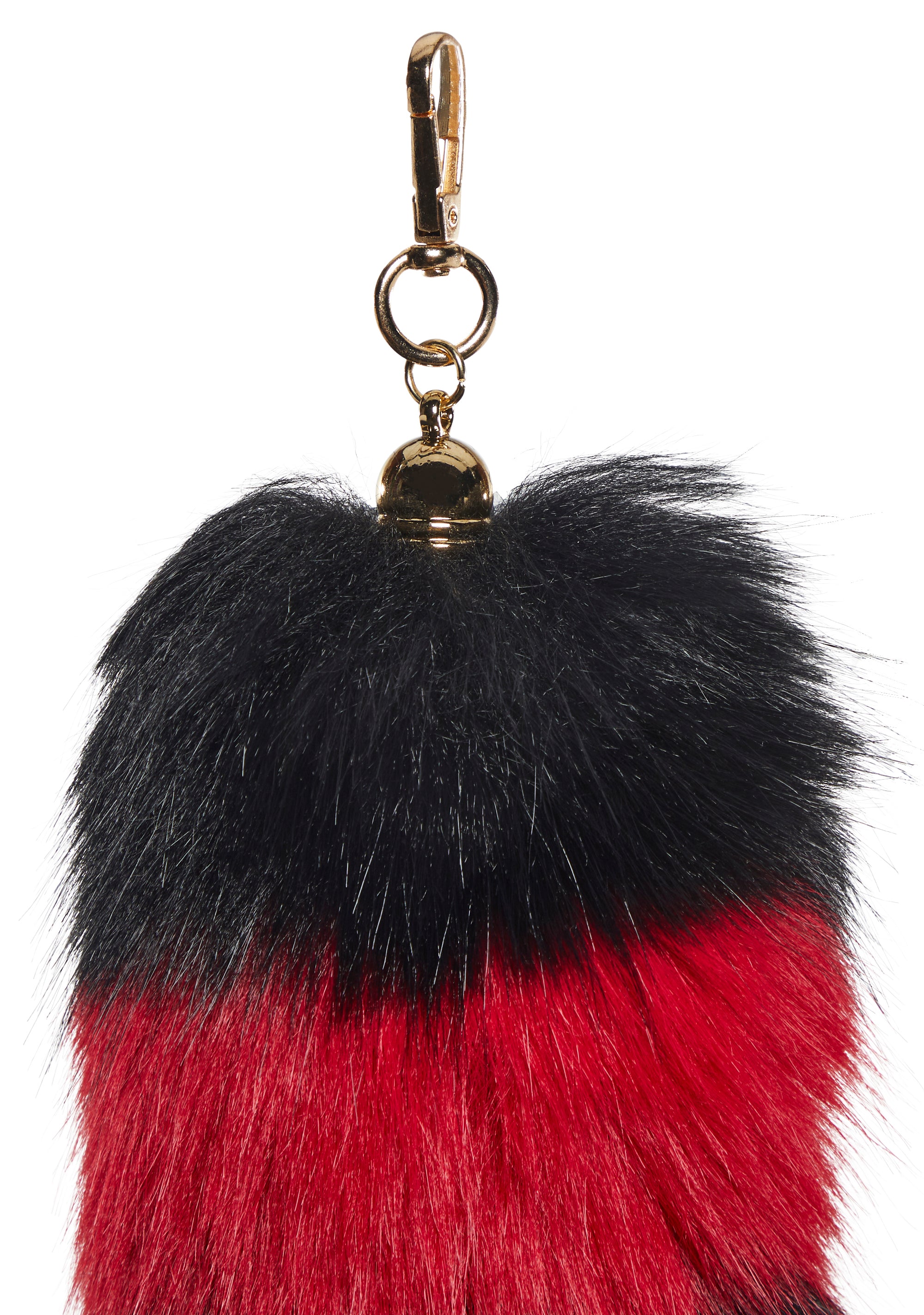 Faux Fur Striped Keychain Widow - Multi – Dolls Kill