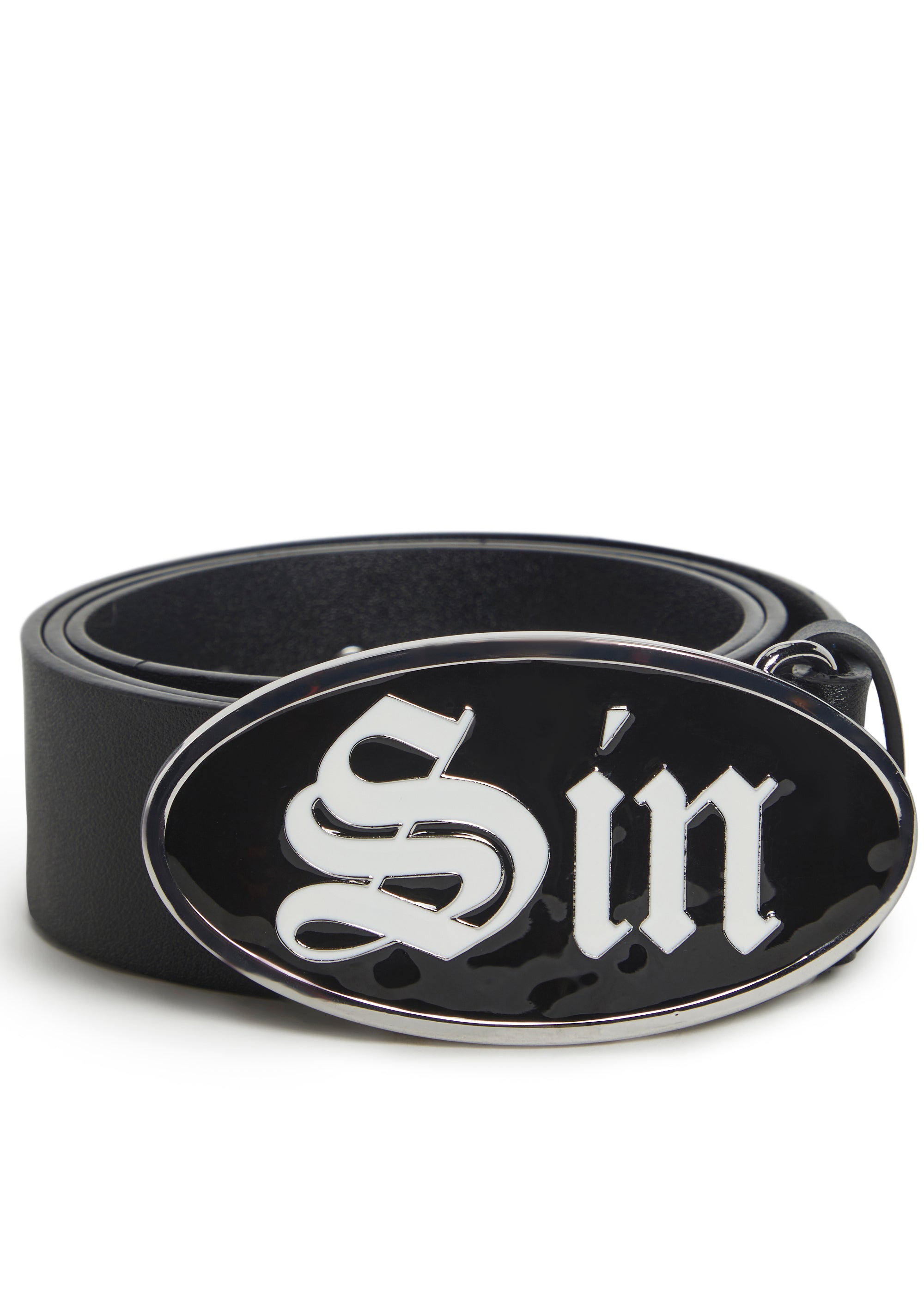 Sin Enamel Buckle Belt - alternate