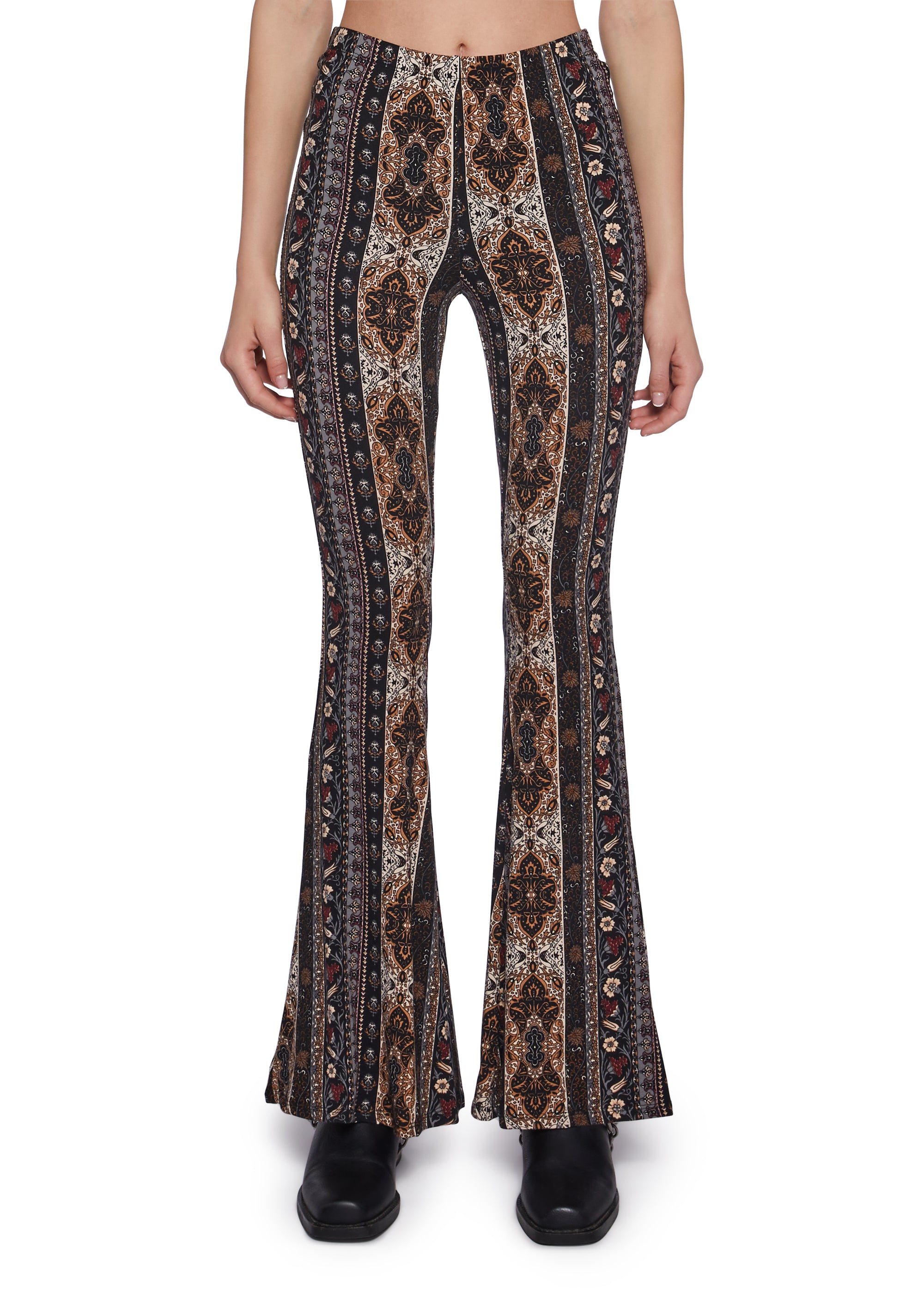 Womens Paisley Flared Pants - Multi – Dolls Kill