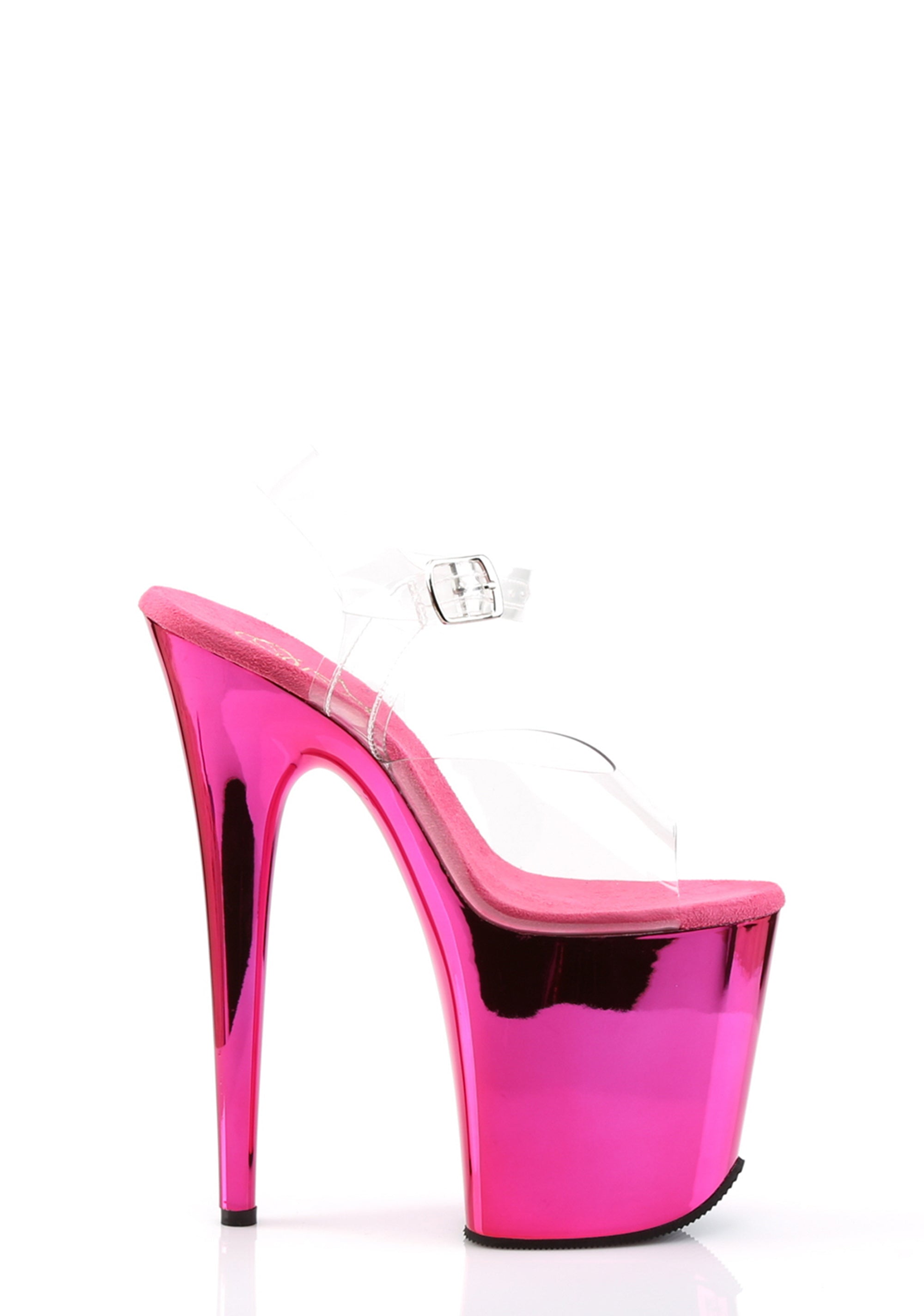 Flamingo-808 Platform Strap Sandals - Pink Chrome