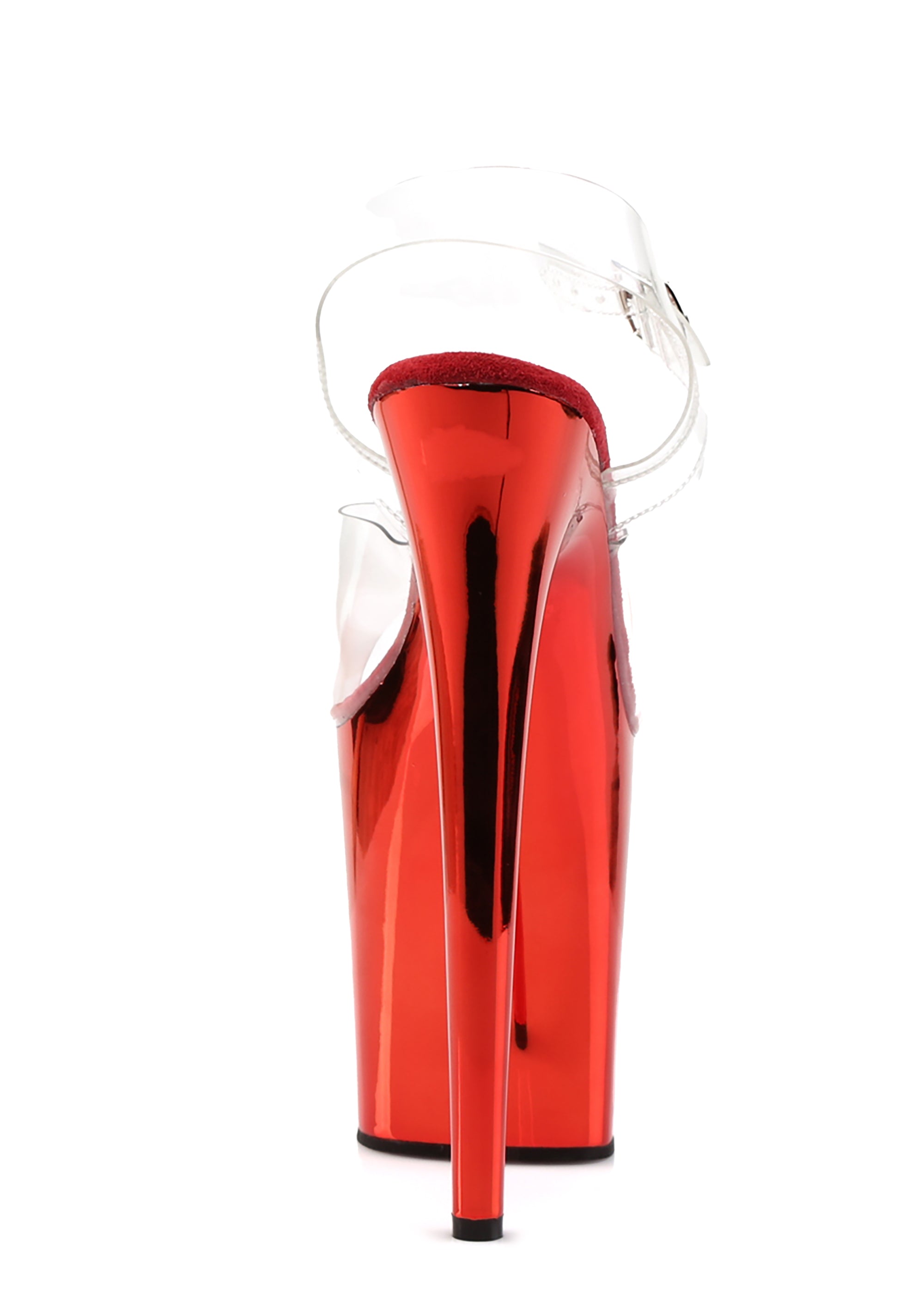 Flamingo-808 Platform Strap Sandals - Chrome Red