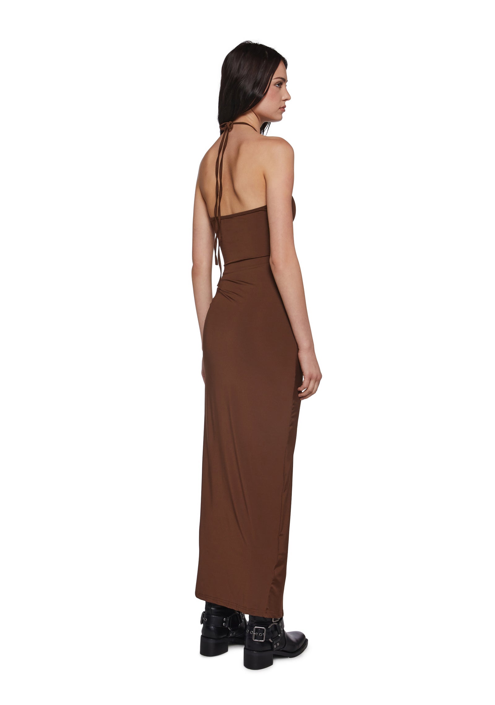 Sensual Mood Maxi Dress - Brown