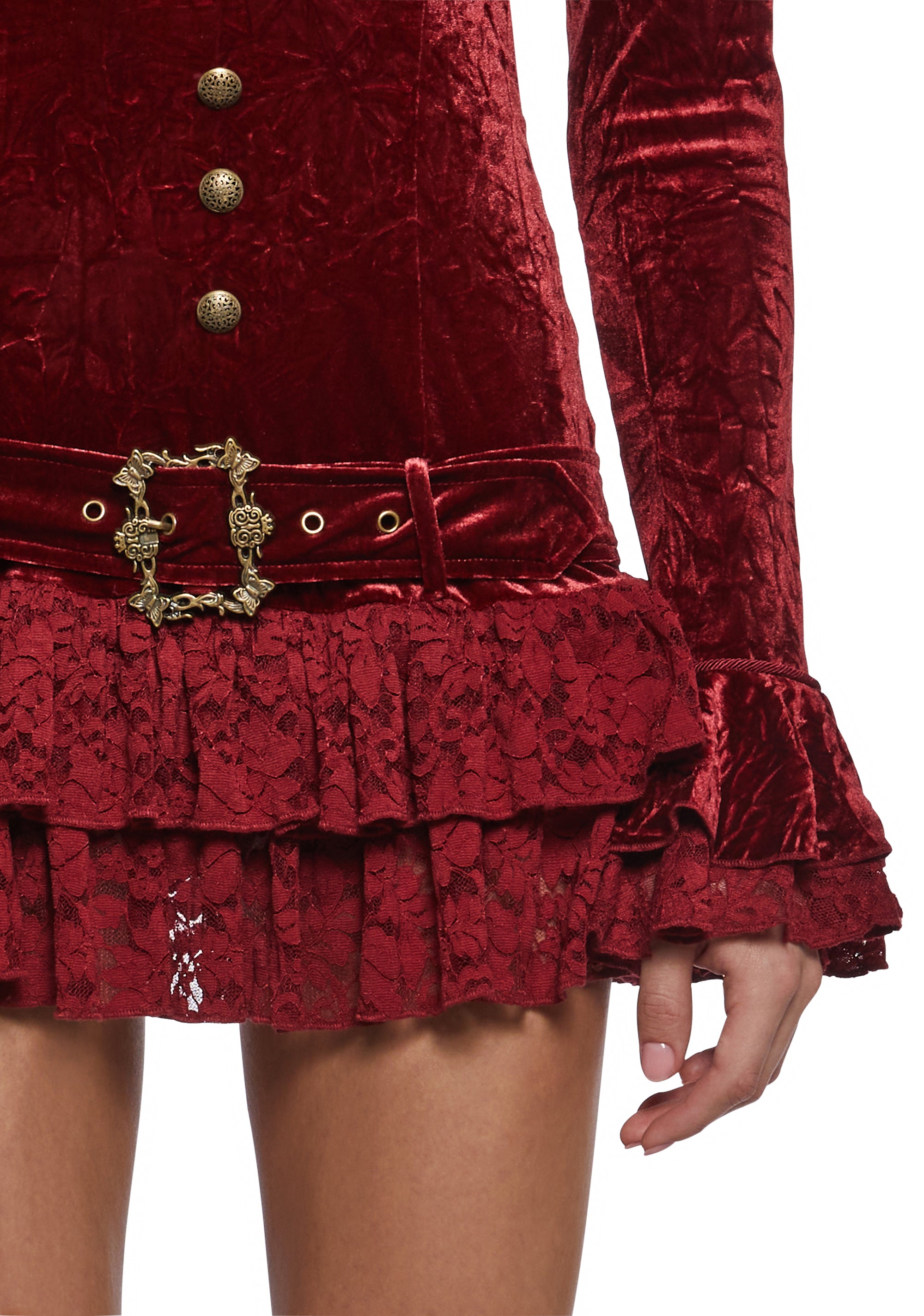 betsey johnson red lace dress NWOT Betsey Johnson Red Mock-Neck Floral Lace Sheath Dress, 14