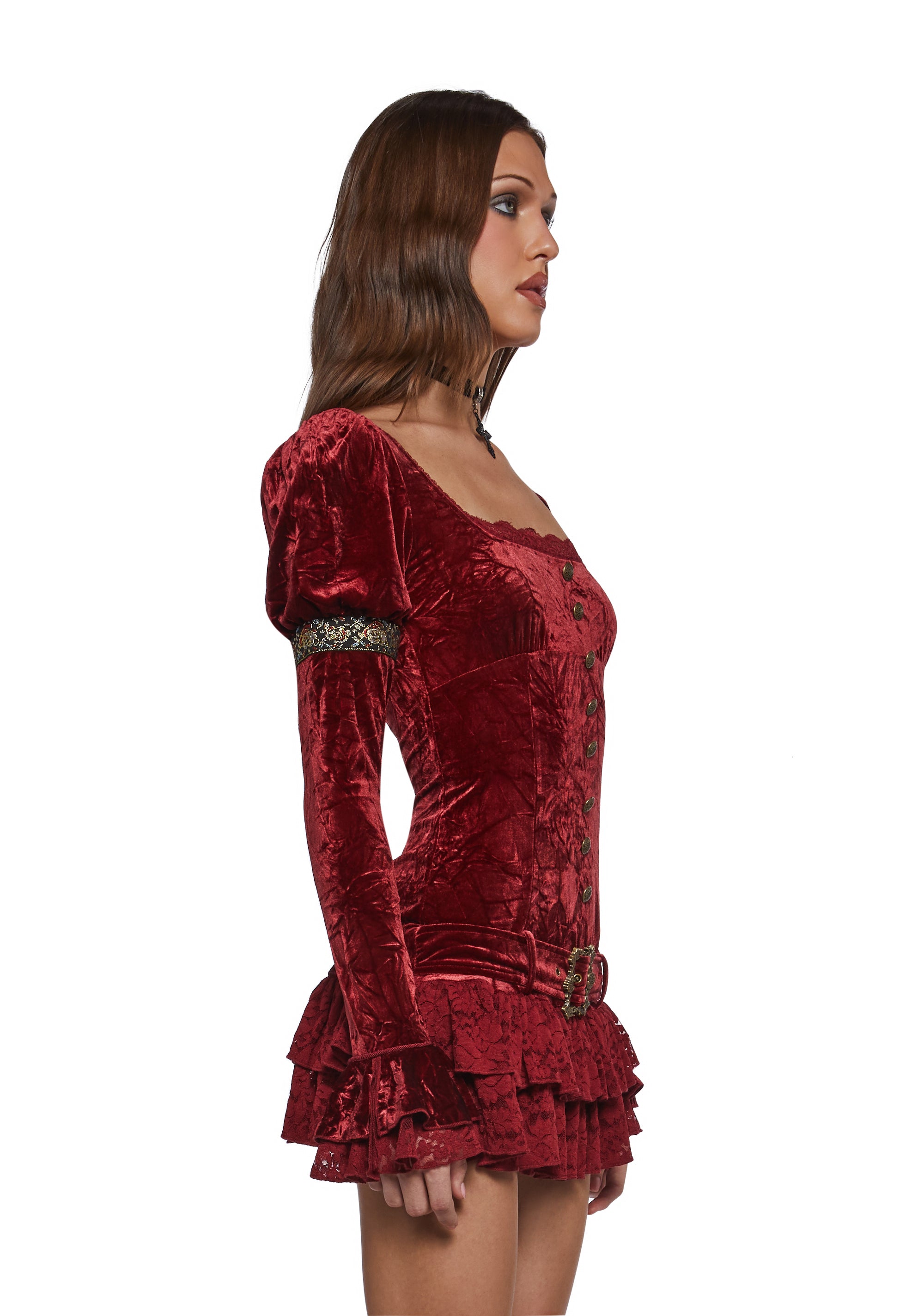 betsey johnson red lace dress Vintage Betsey Johnson Red Swiss Dot Mesh Lace Ribbon Strap Dress Large  Velvet / Slip Dress / Grunge / 1990s / Micromesh / USA / See Through