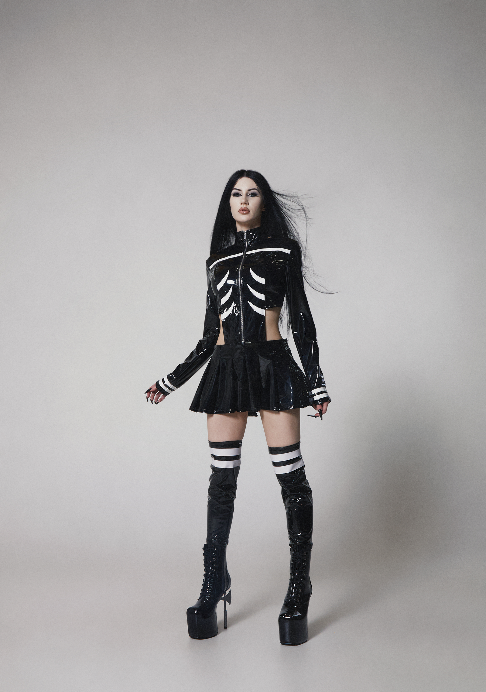 Kaneki Cosplay Mini Dress And Legwarmer Set