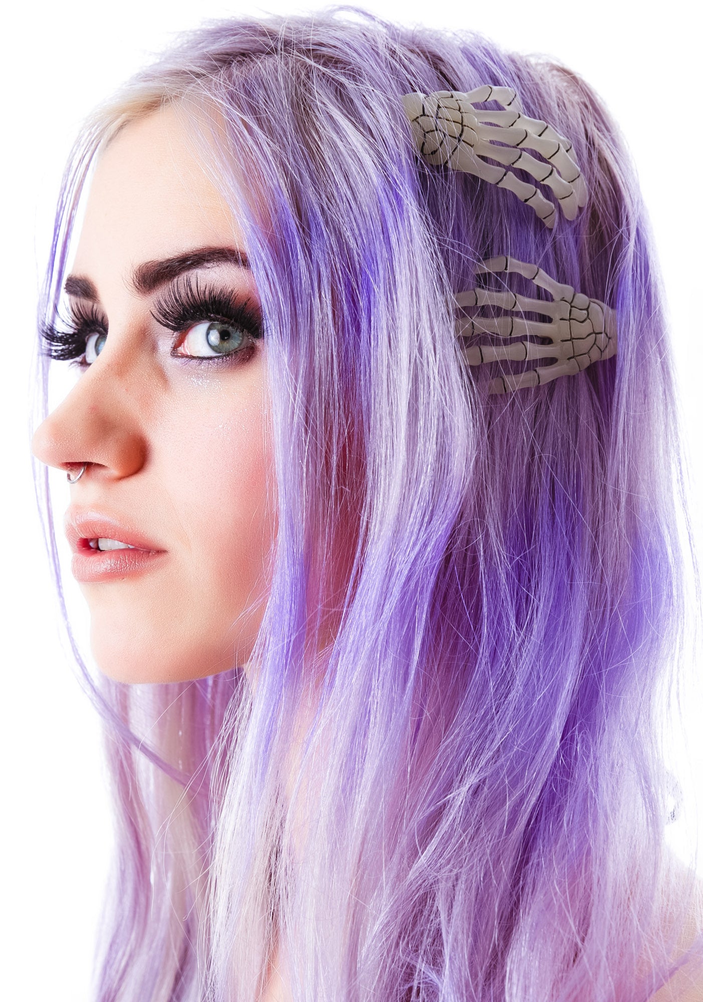 Skeleton Bone Hands Hair Slides
