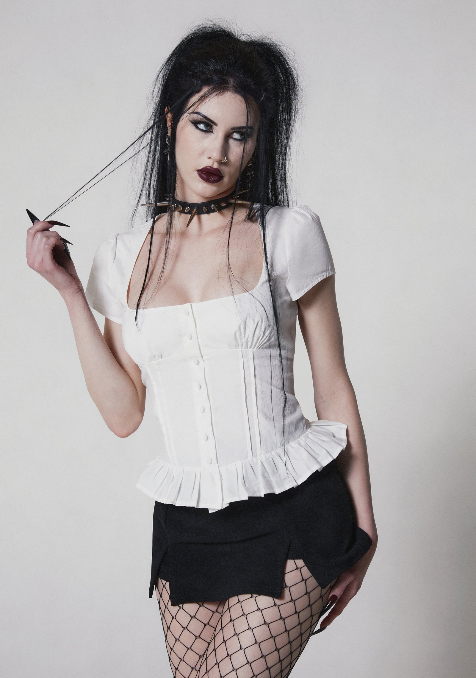 Shadow Seduction Poplin Blouse