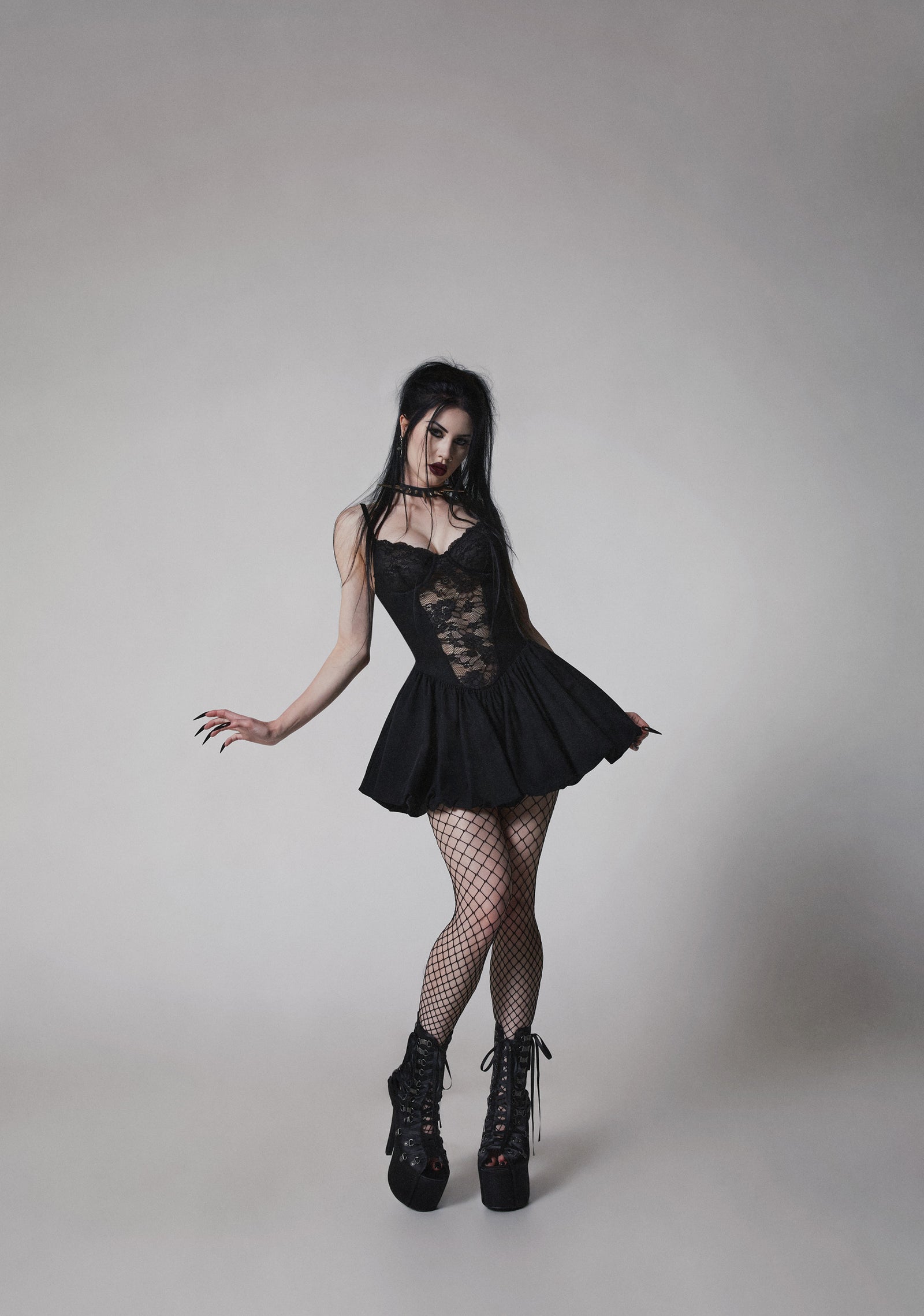 Glamtopia Lace -Up Platform Heels