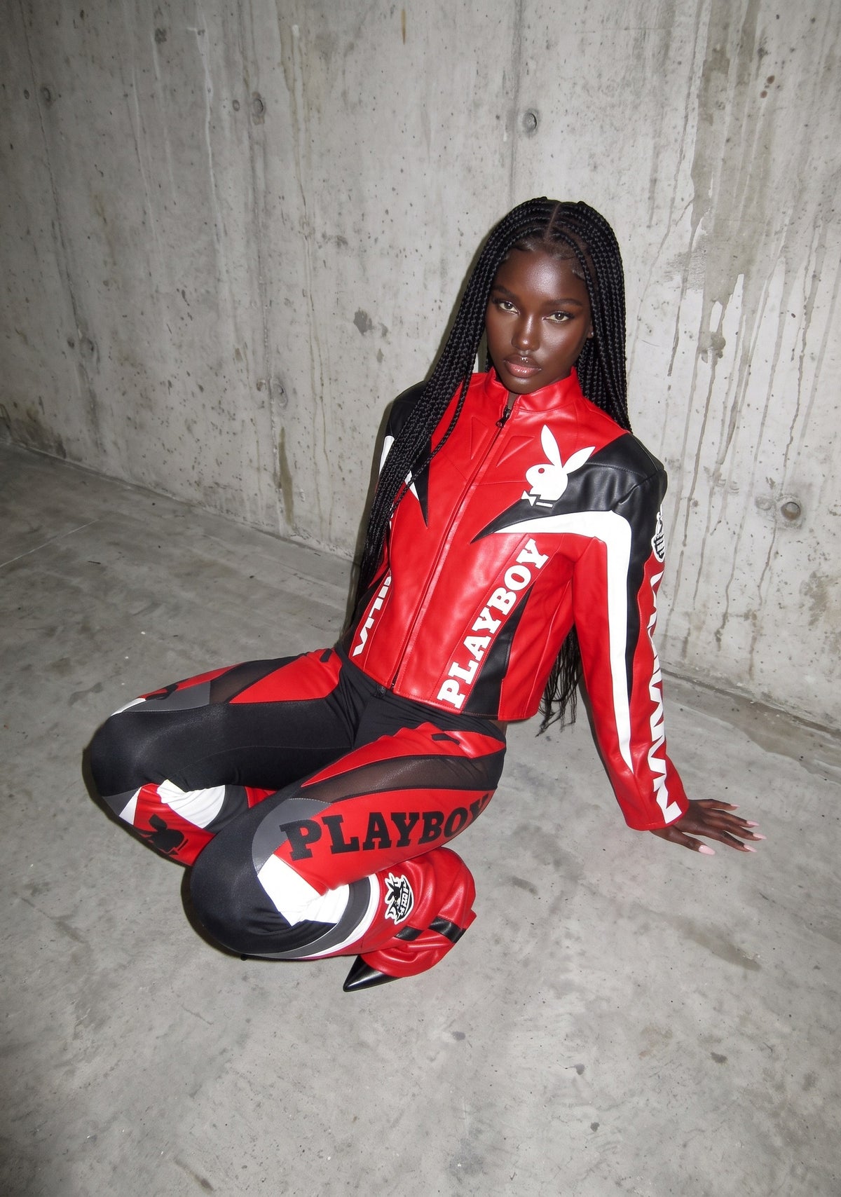 Playboy Moto Jacket - Red