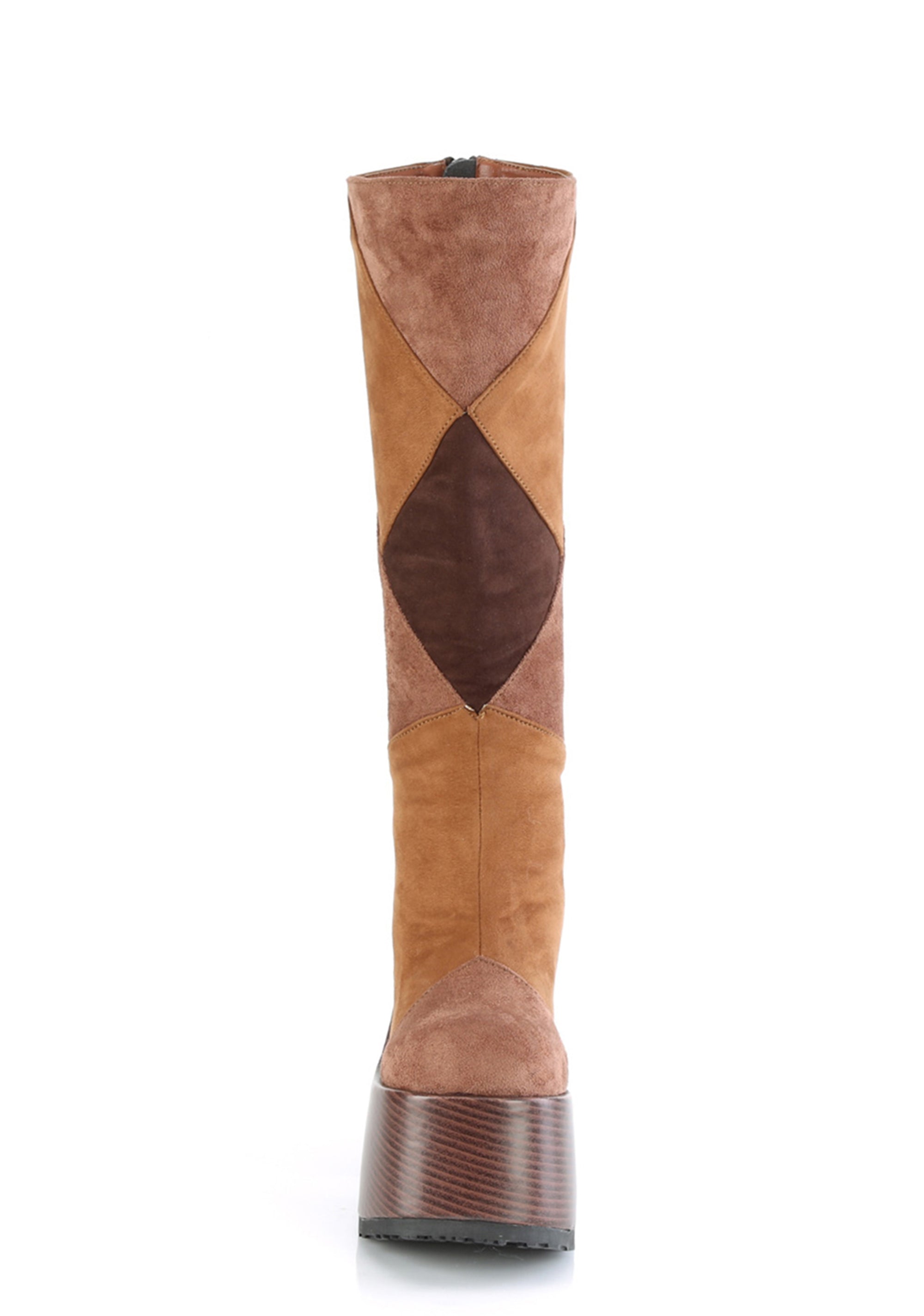 Camel-280 Knee High Boots - Brown