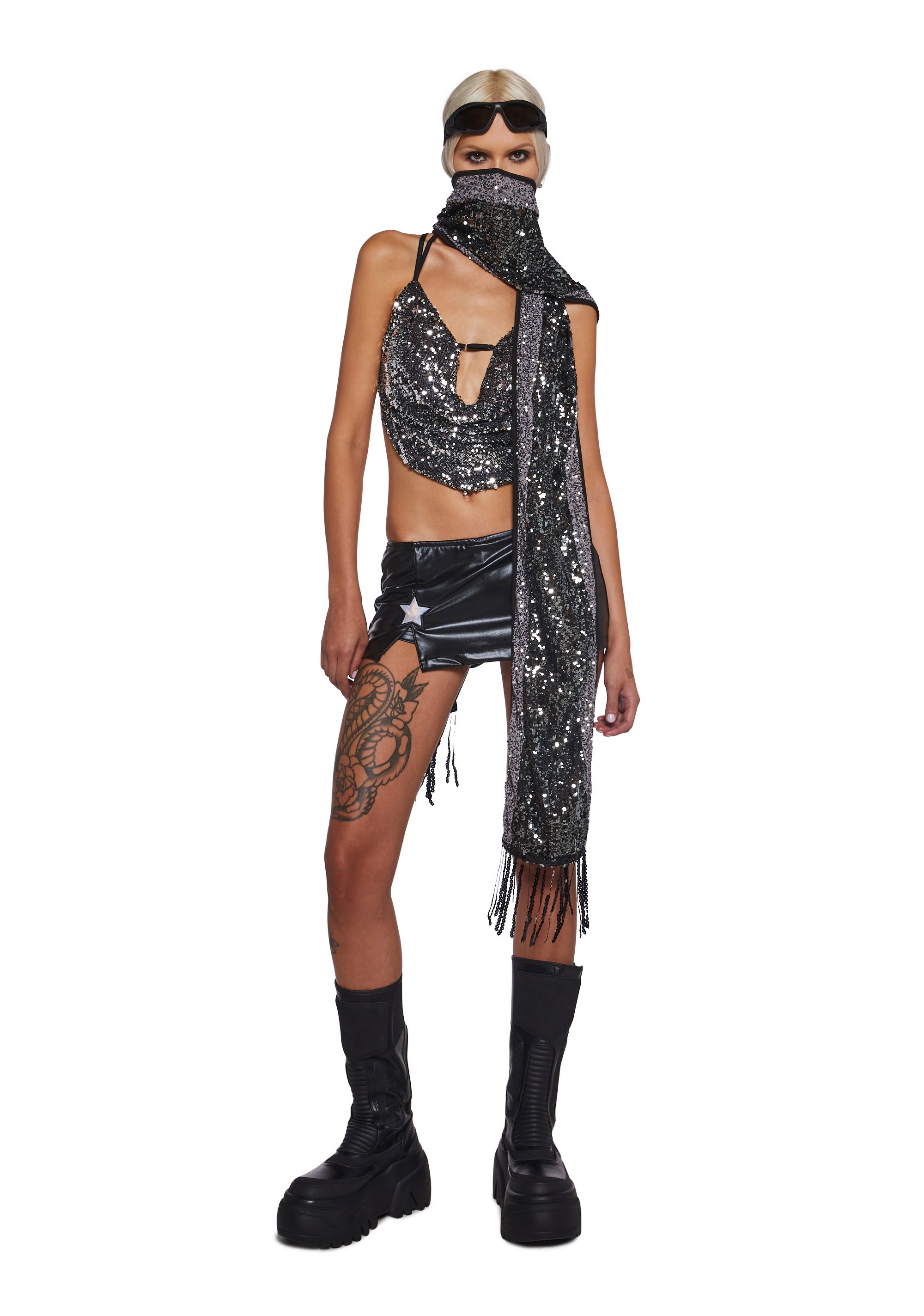 Clear Curiosity Scarf - Metallic - alternate