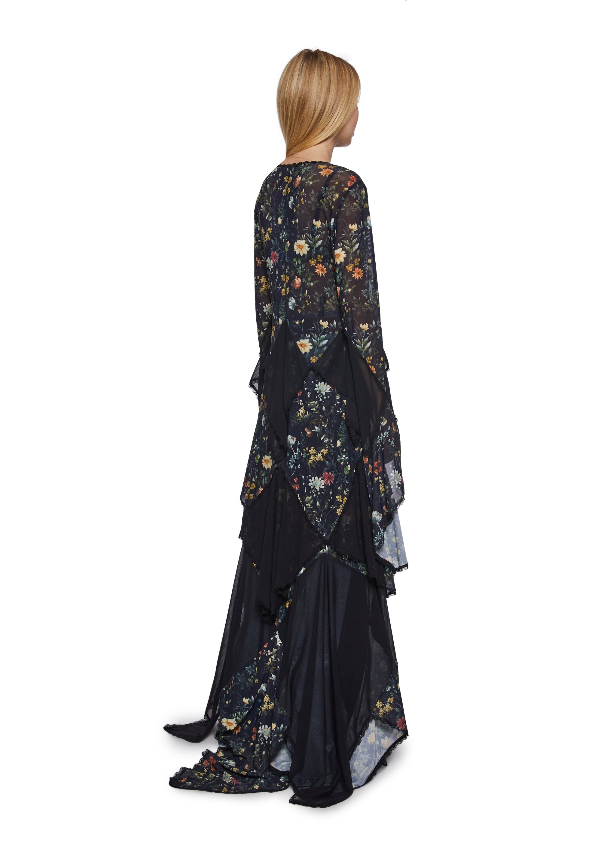 Bohemian Woman Floral Duster