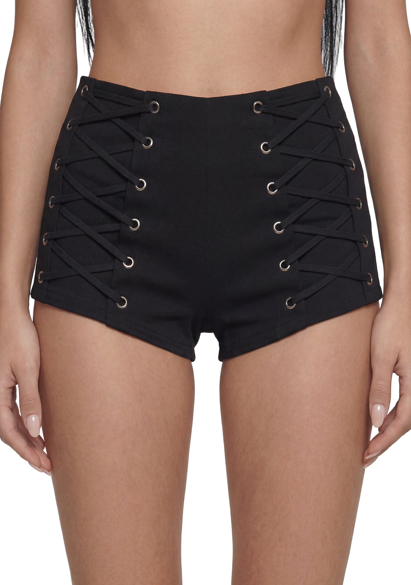 Corset Alt Techno Rave Micro Shorts - Black – Dolls Kill
