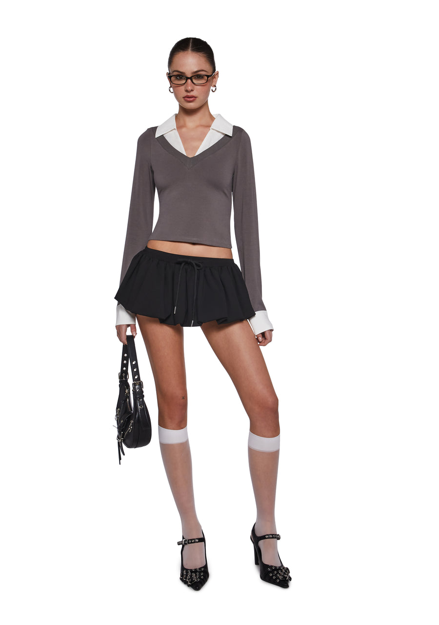 Eleanor Collared Long Sleeve Top - alternate