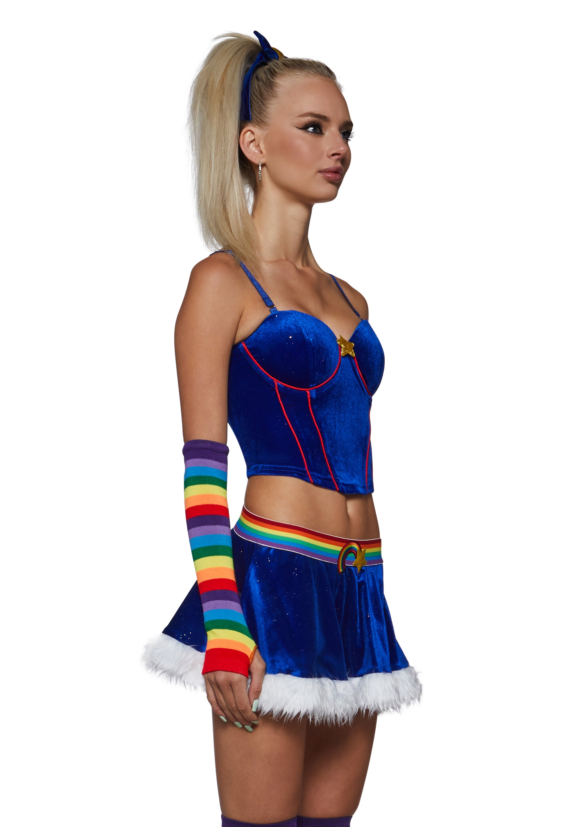 Sexy Womens Halloween 80s Rainbow Brite Costume - Multi – Dolls Kill