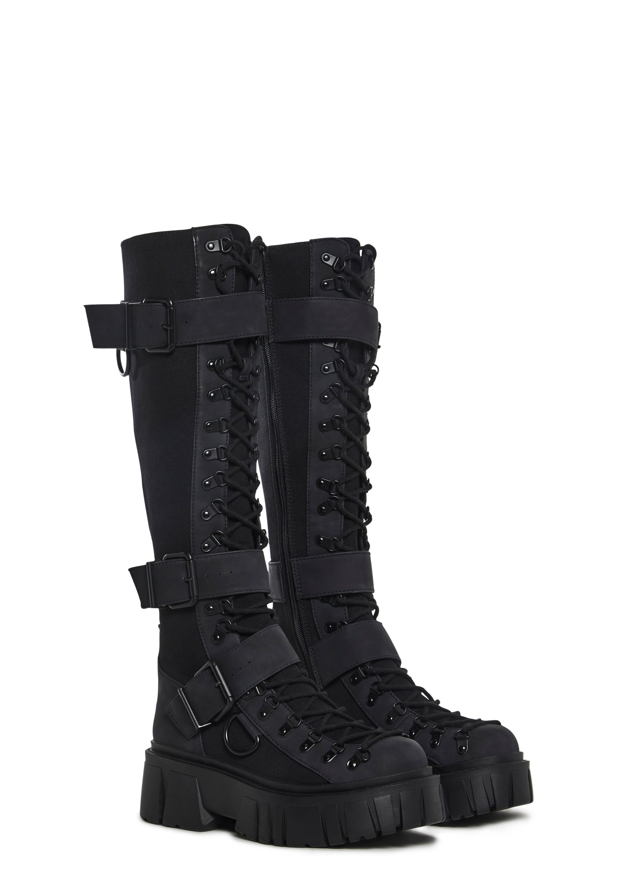 Wayfaring Adventure Knee High Boots - Black