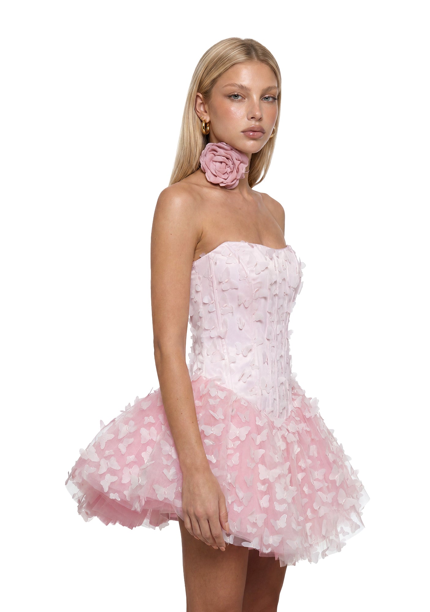 Butterfly Delight Strapless Dress Tulle Coquette Skirt – Dolls Kill