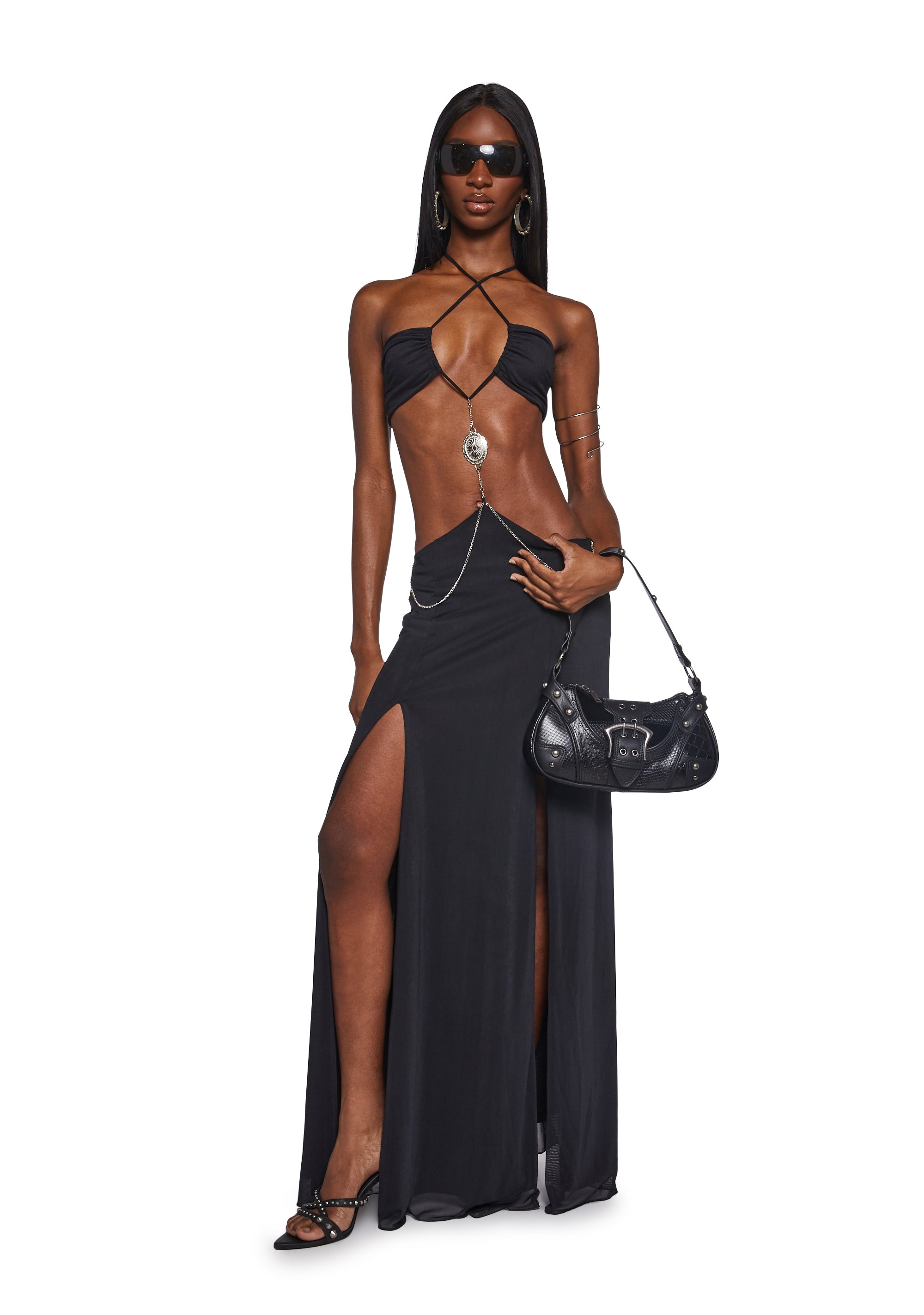 Dance Pulse Maxi Dress - Black