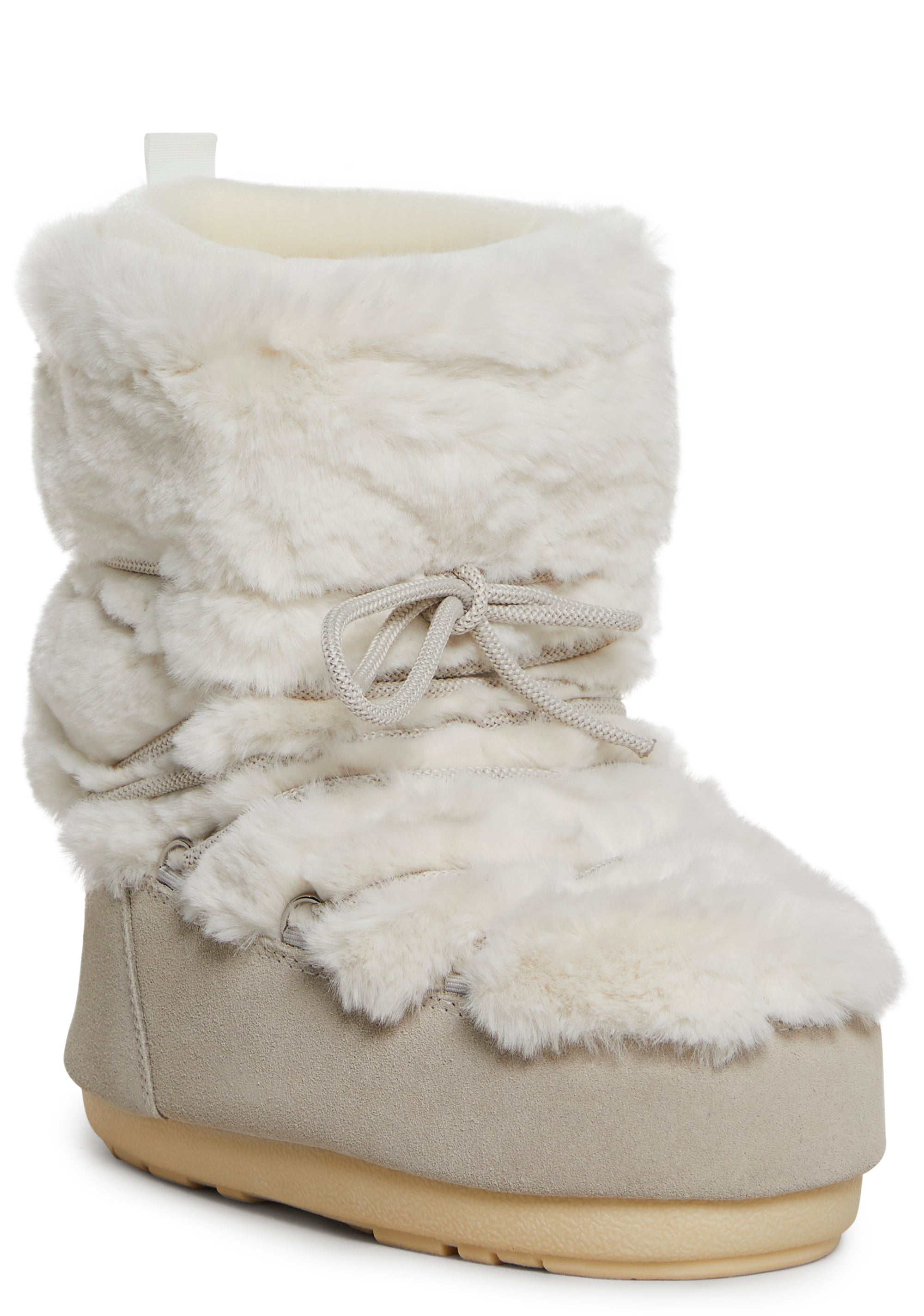 Mav-M Bone Faux Fur Booties