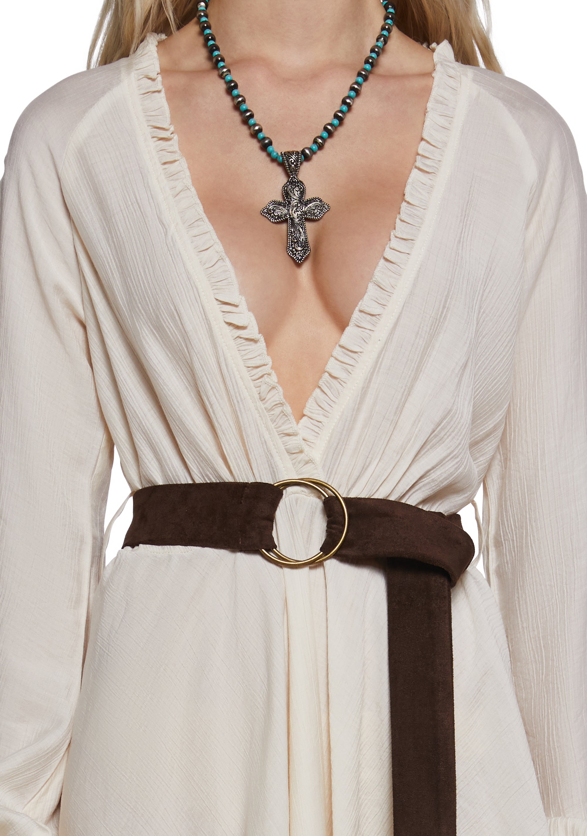white dress pirate Women's High-Low Ruffle Lace Long Sleeve Dress, White, One Size, Wearable Costume for Halloween This ensemble will take those curs respect to a whole new level Women's Ivory Pirate Boho Asymmetrical