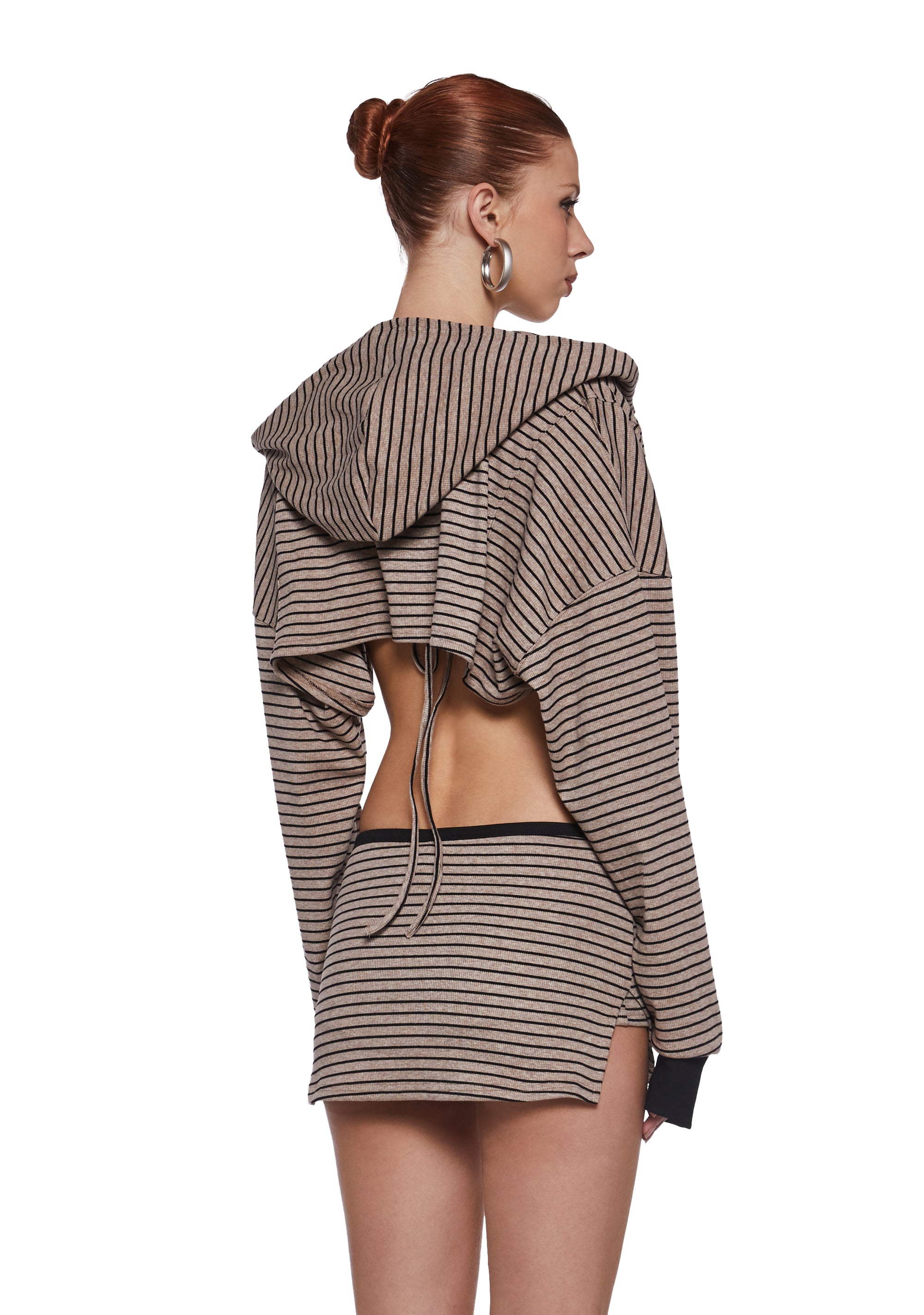 Ocean Front Walk Skirt Set - Brown