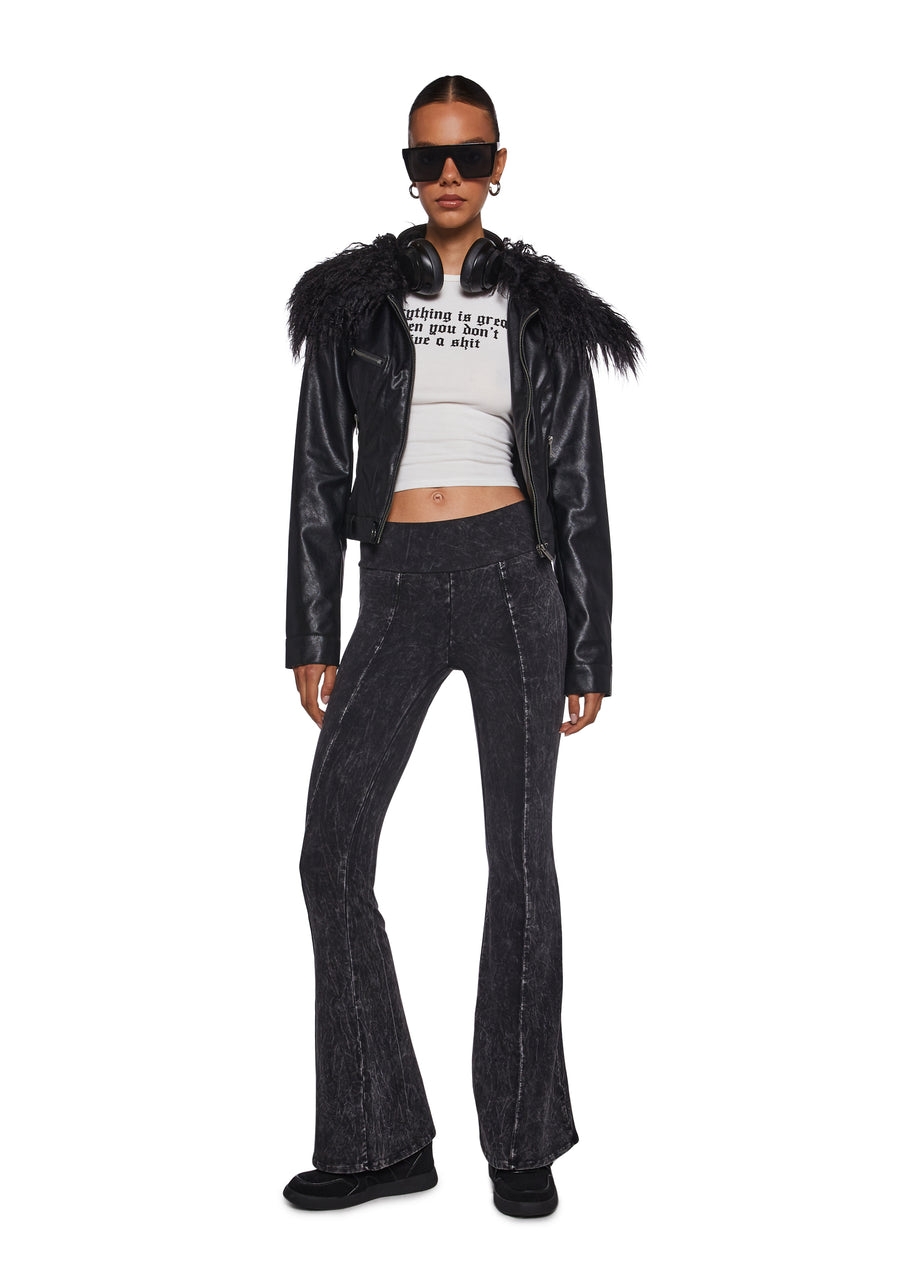 Synth Ideology Flared Pants - Black - alternate