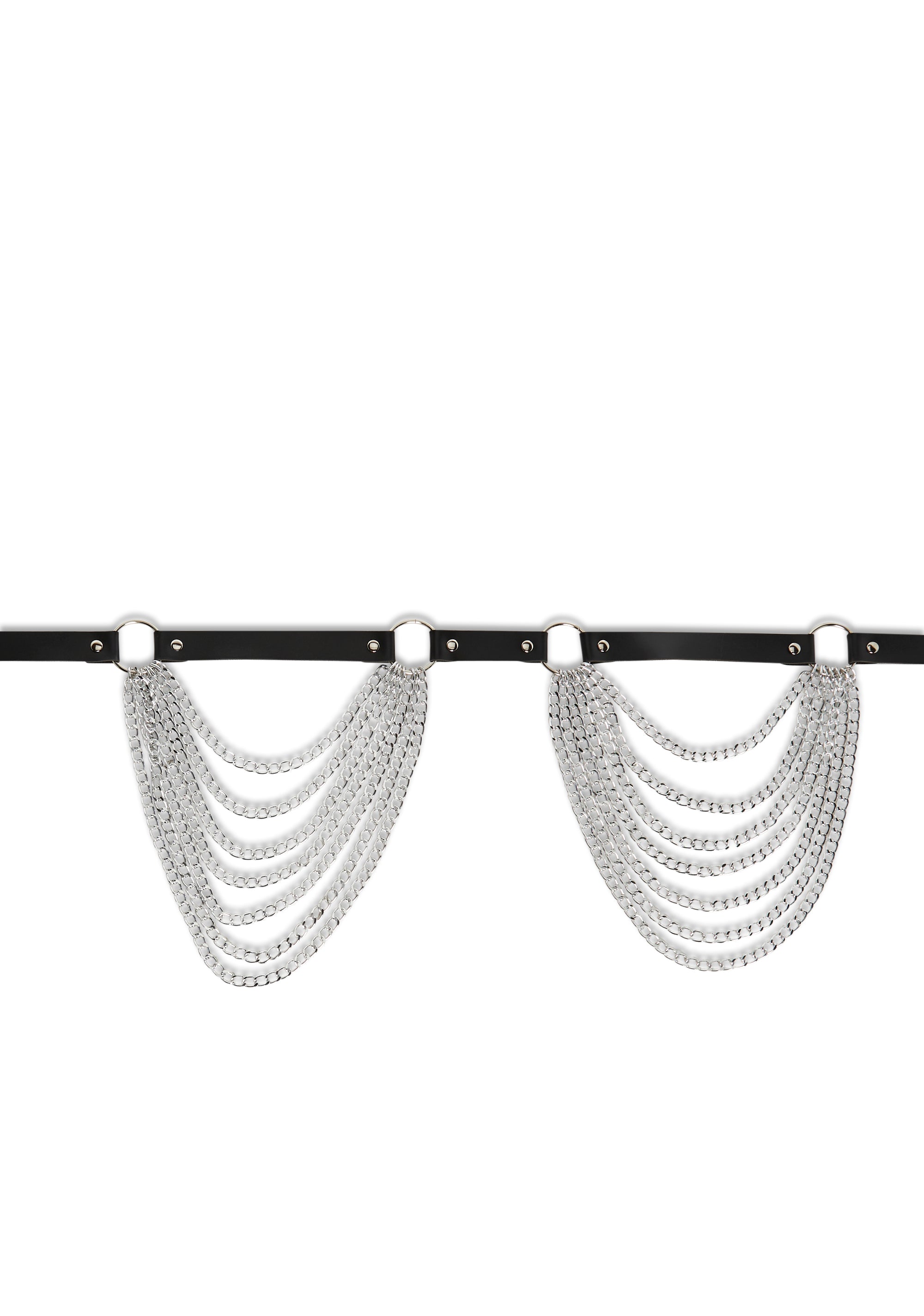 Layered Silver Chain Festival Goth Belt - Black – Dolls Kill