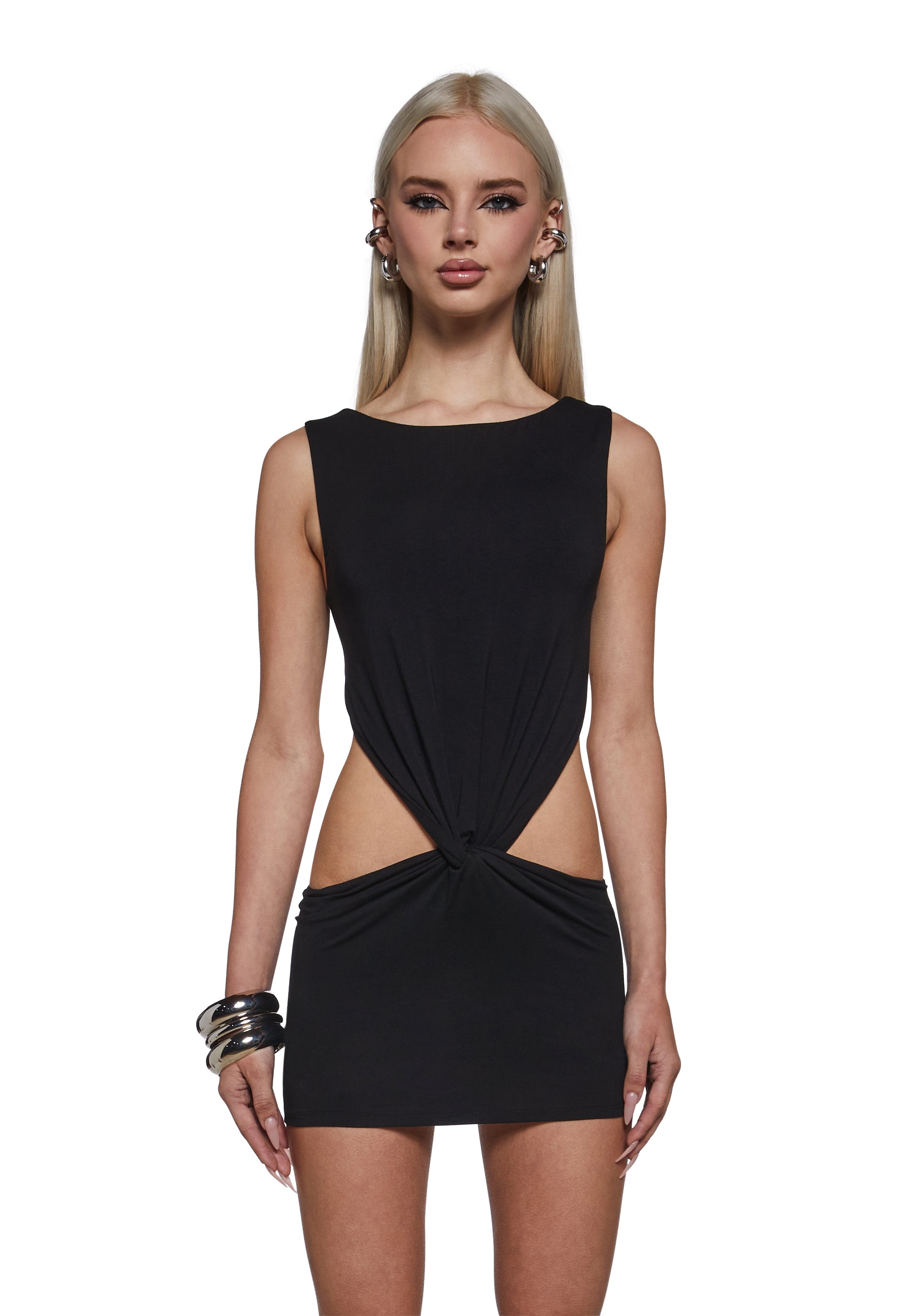 Backless Little Black Mini Dress for the Club