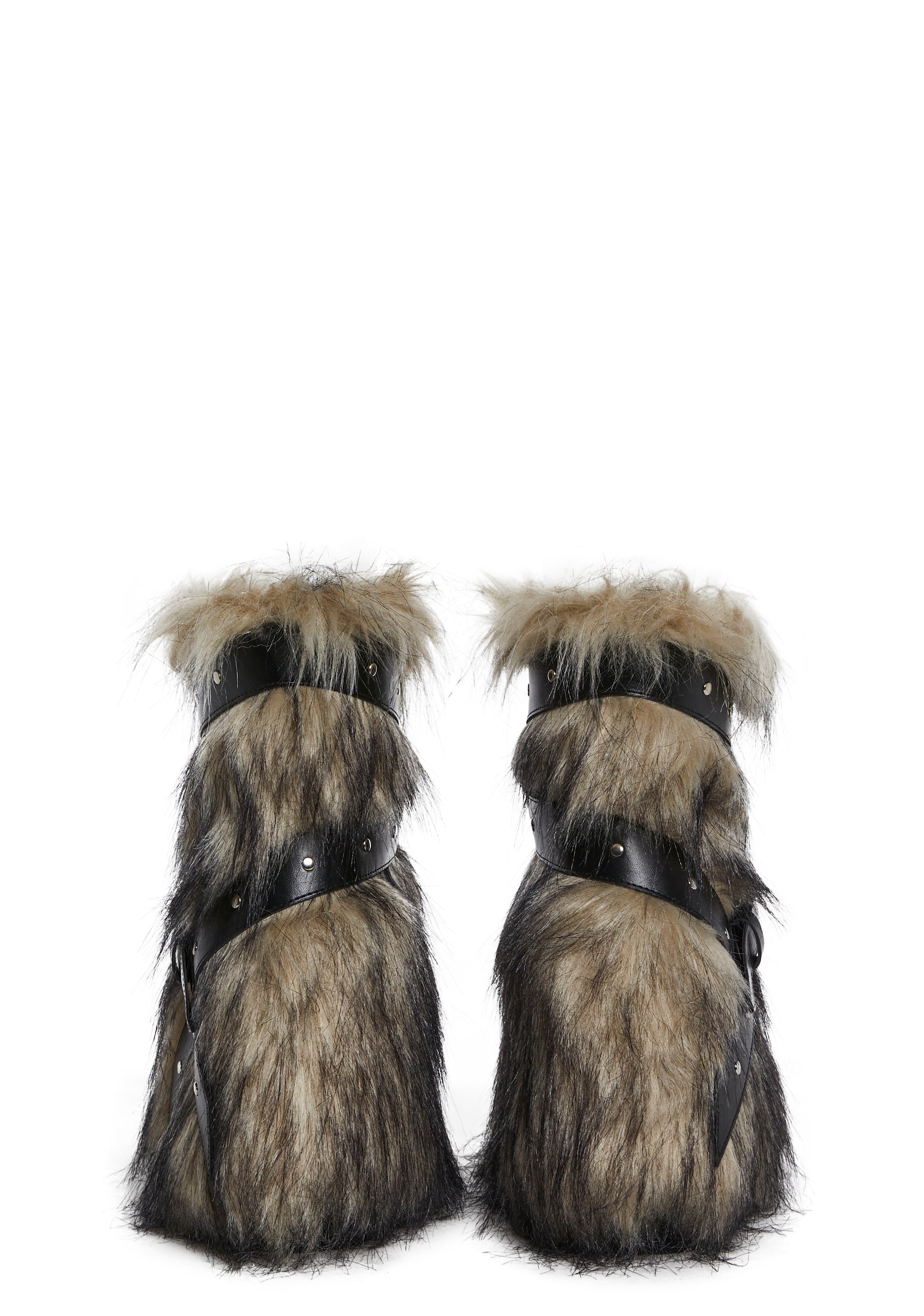 Low Wild Instincts Faux Fur Boots - Off White